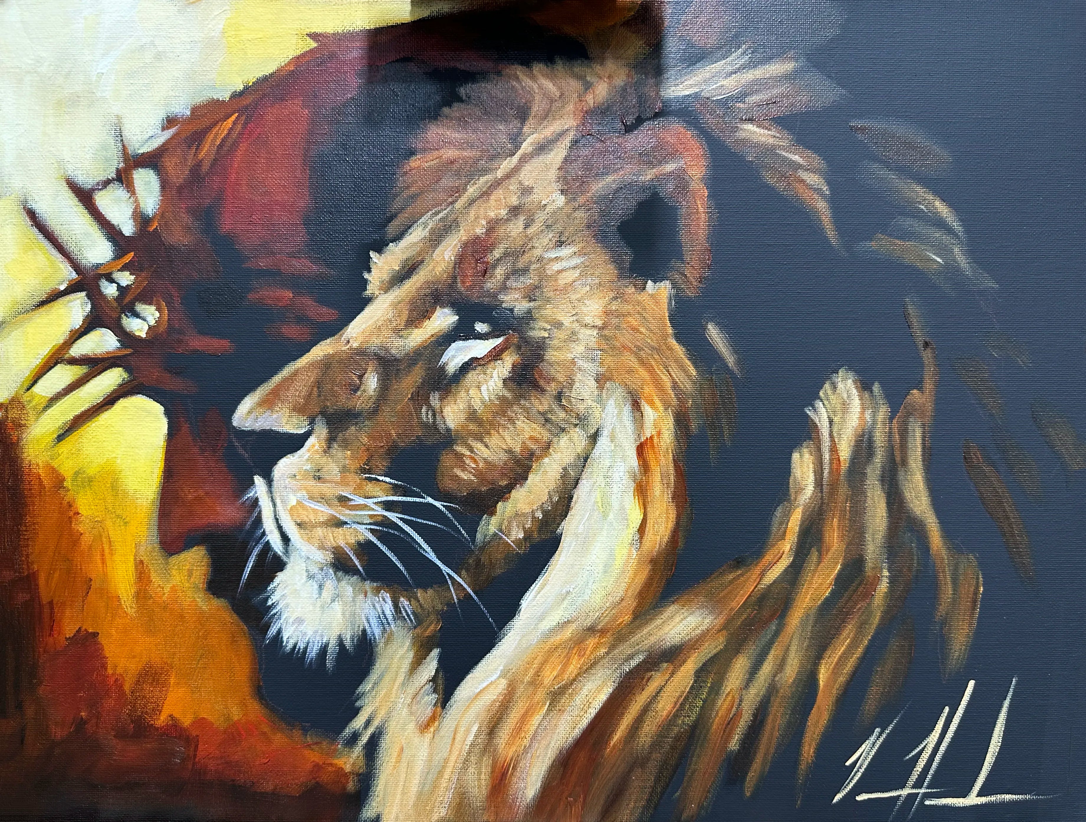 The Lion of Judah - 16”x20” Original Acrylic Painting