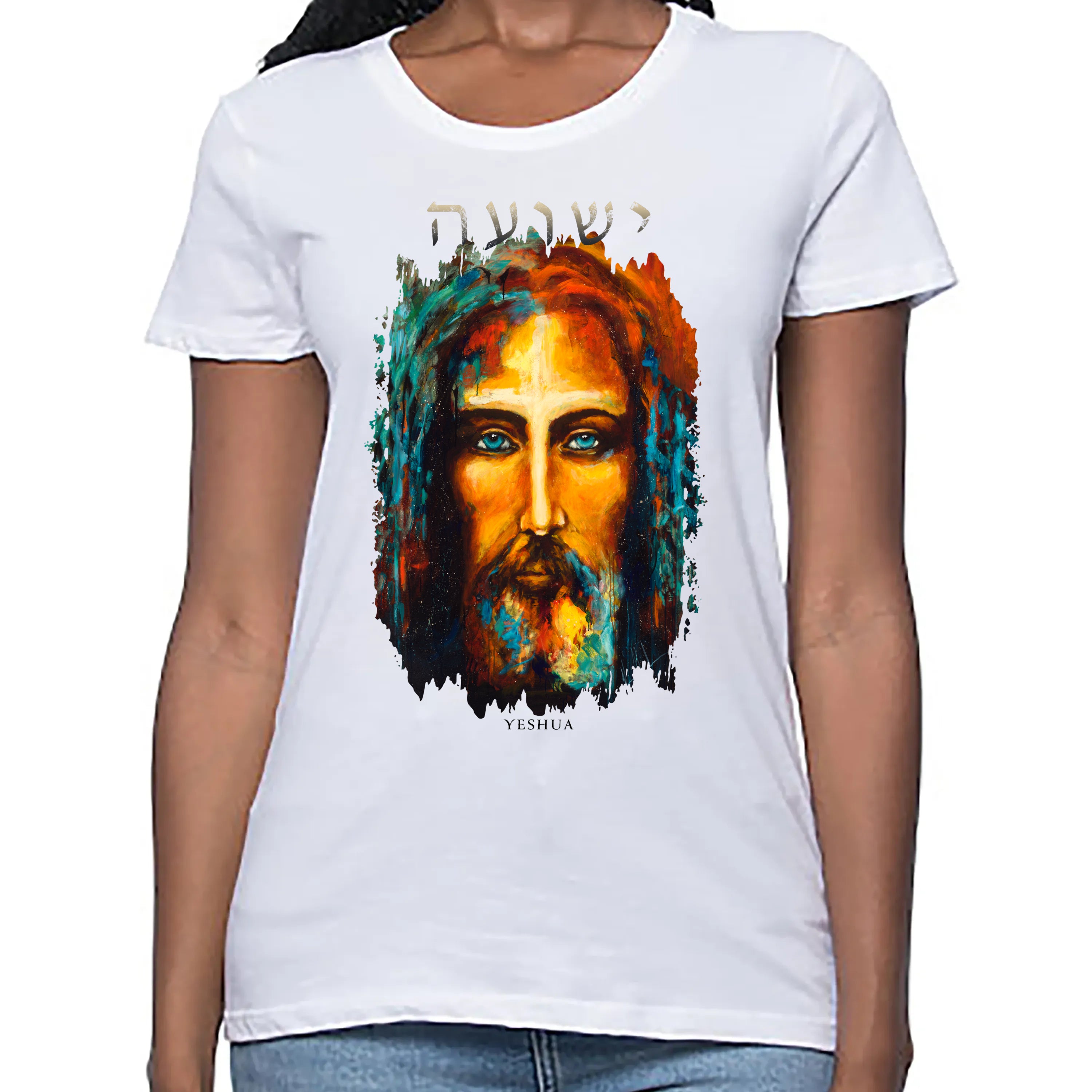 The Shroud of Turin - The Colors of Life - Women's T (Organic Bamboo) Vanessa Horabuena Short Sleeve Frost (White) XS