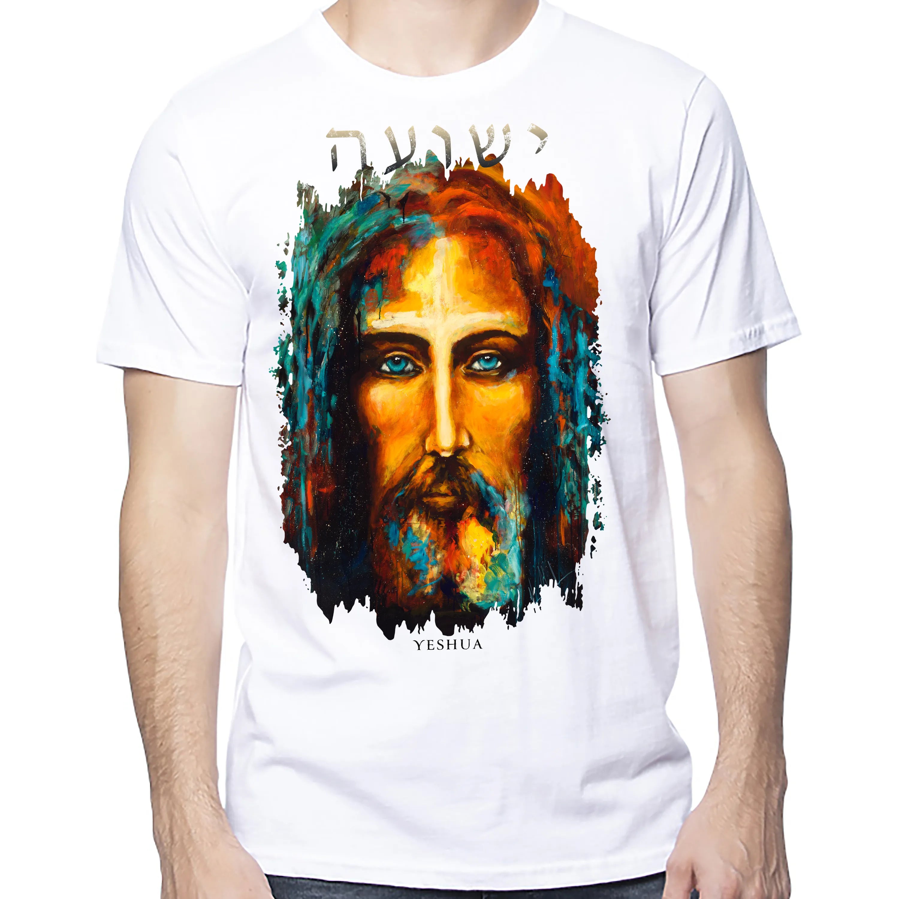 The Shroud of Turin - The Colors of Life - Unisex T (Organic Cotton) Vanessa Horabuena Short Sleeve Salt (White) XS