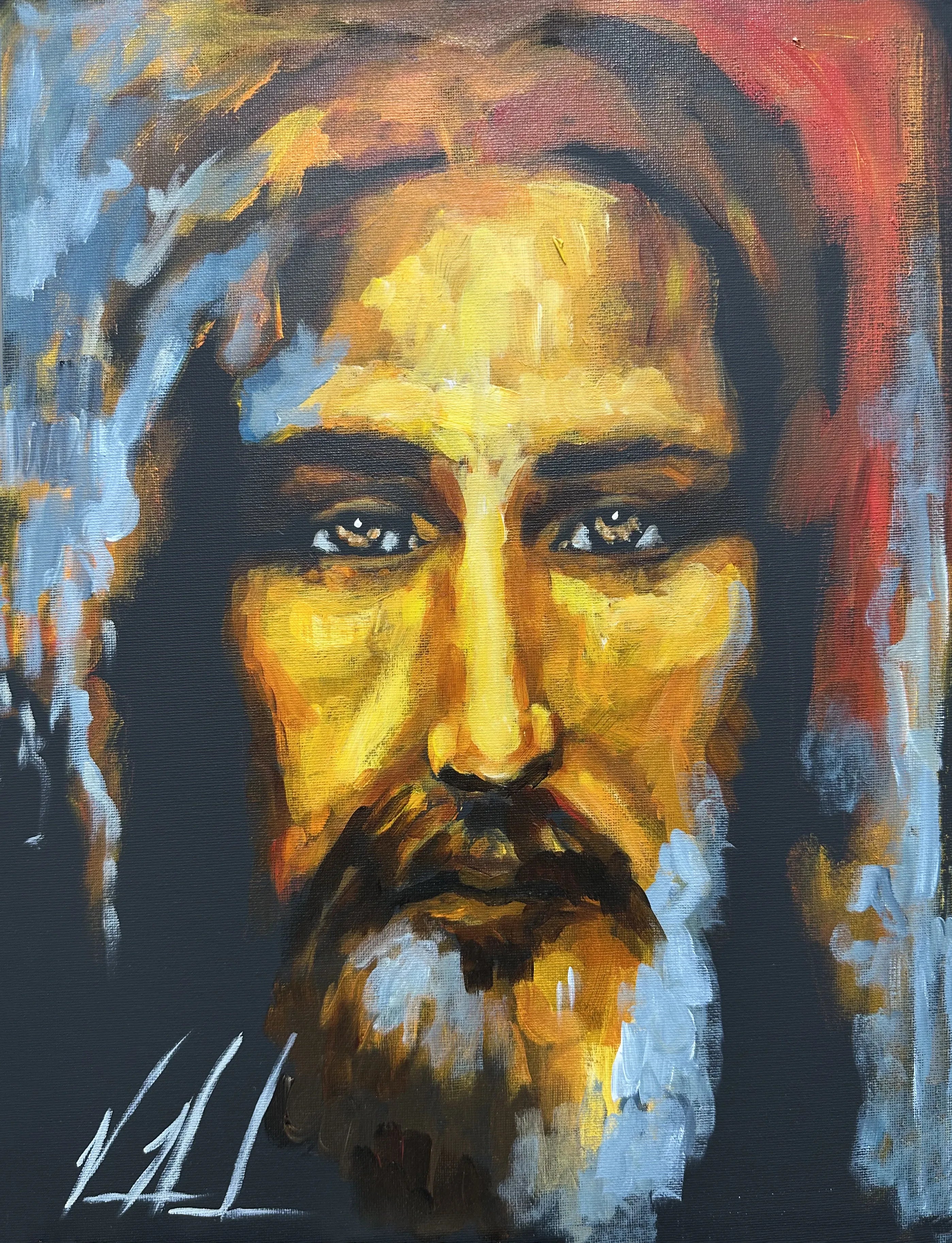 The Shroud of Turin - 12”x16” Original Acrylic Painting
