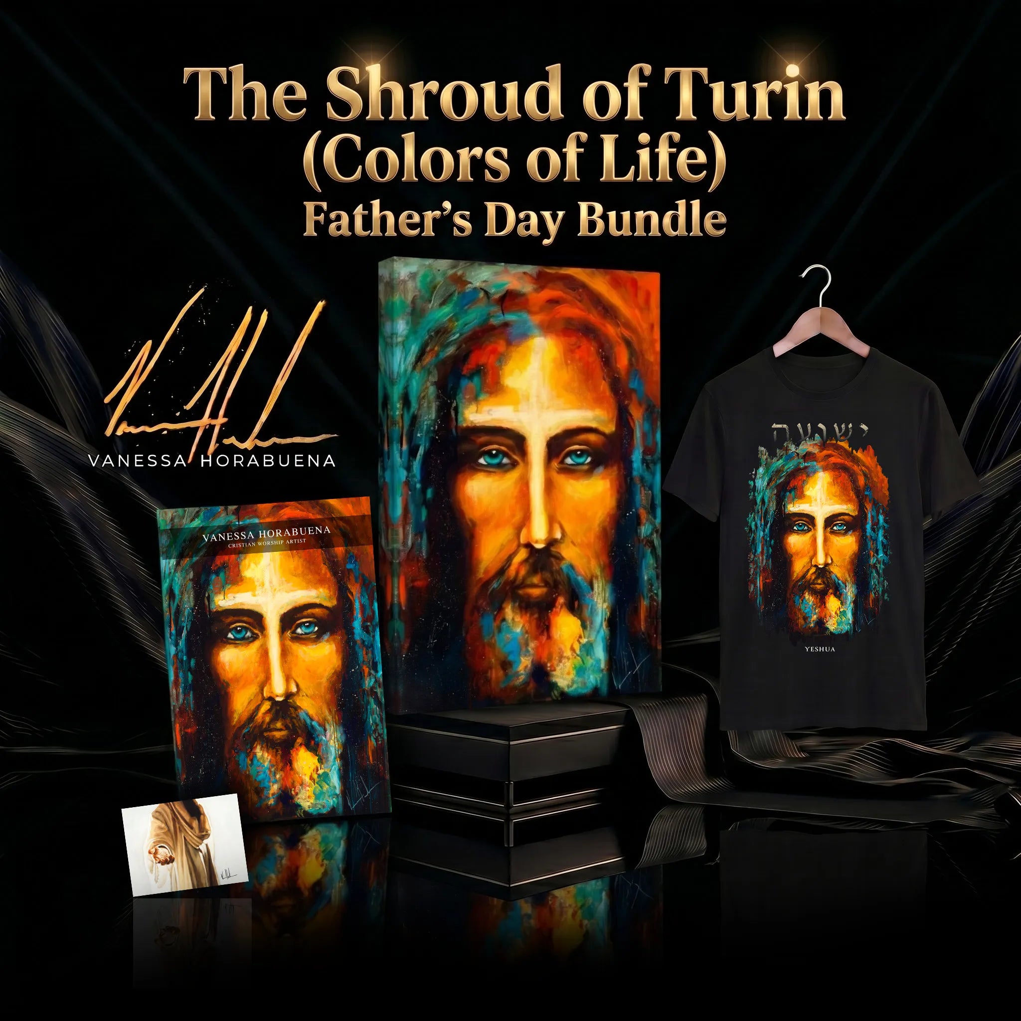 'The Shroud of Turin - Colors of Life' Father's Day Canvas Bundle Jesus Art Print Vanessa Horabuena