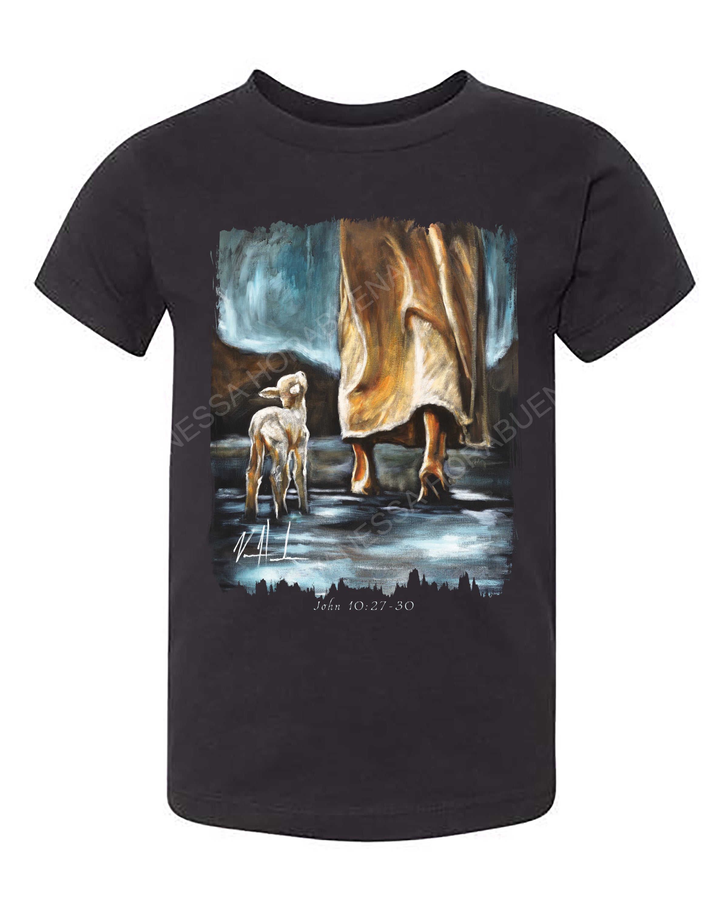 My Sheep Listen To My Voice - Kids T (Organic Cotton) Organic Cotton Vanessa Horabuena Kids Black 2T