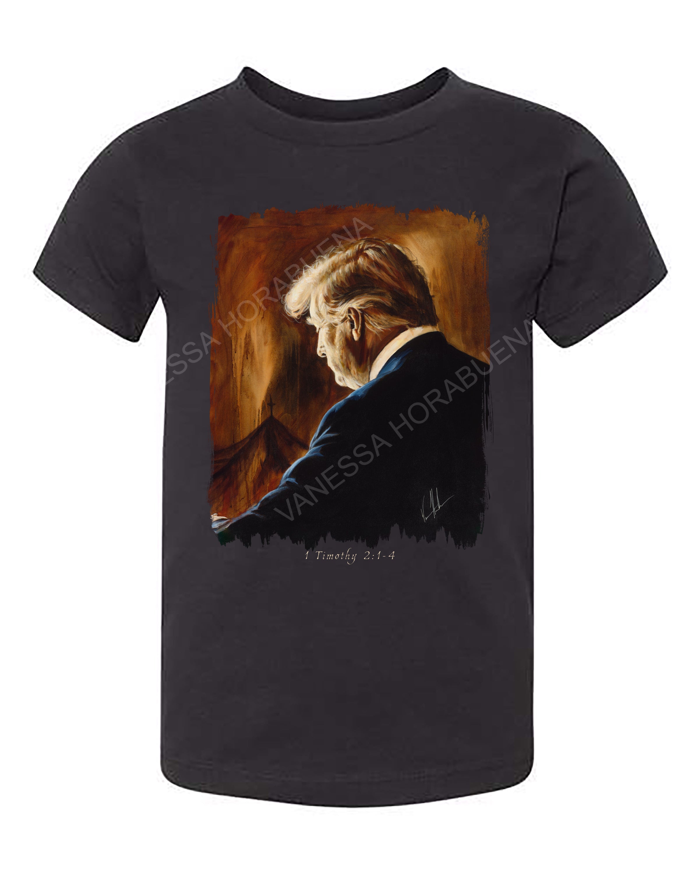 Prayers for Our President (For Such a Time as This) - Kids T (Organic Cotton) Organic Cotton Vanessa Horabuena Kids Black 2T