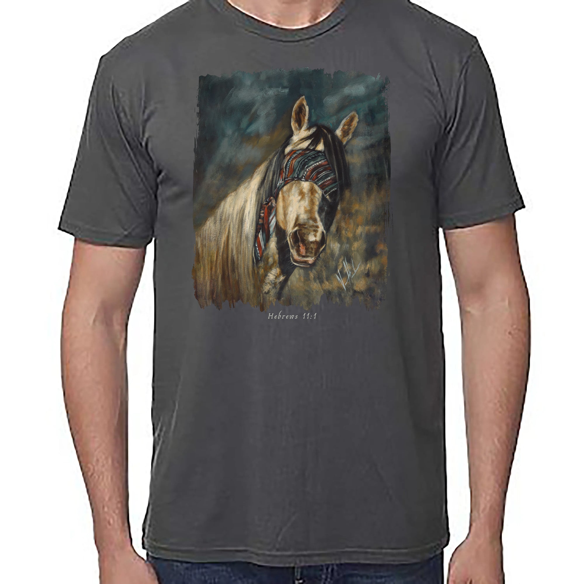 Blind Faith - Unisex T (Premium Organic Fabric) Vanessa Horabuena Bamboo Pewter Small