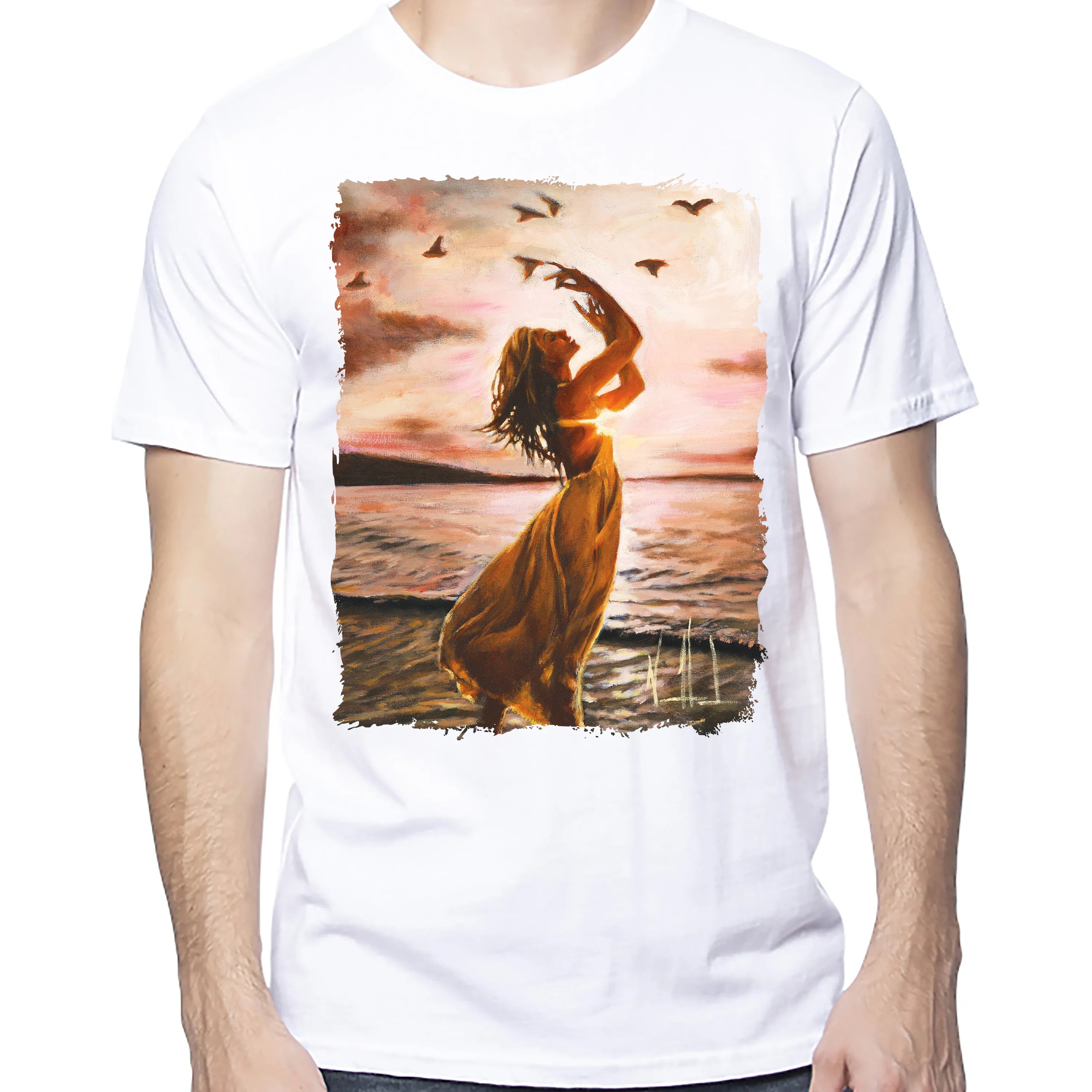 Sustained By Your Love - Unisex T (Premium Organic Fabric) Vanessa Horabuena Bamboo White Small