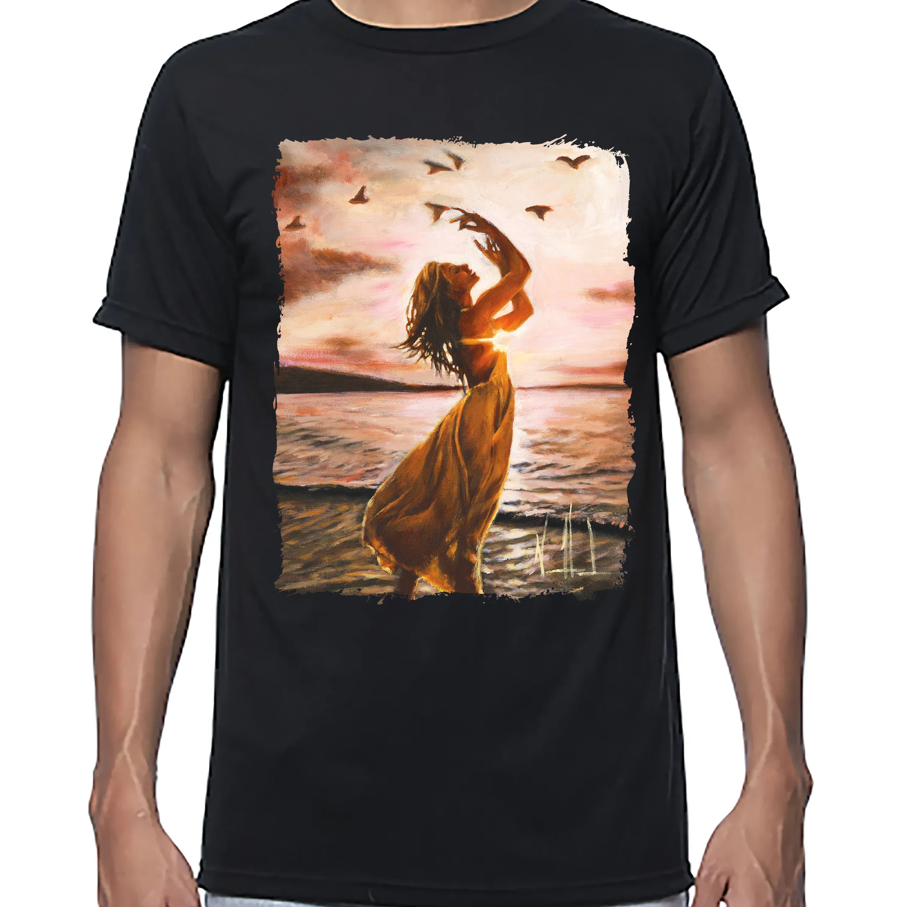Sustained By Your Love - Unisex T (Premium Organic Fabric) Vanessa Horabuena Bamboo Black Small