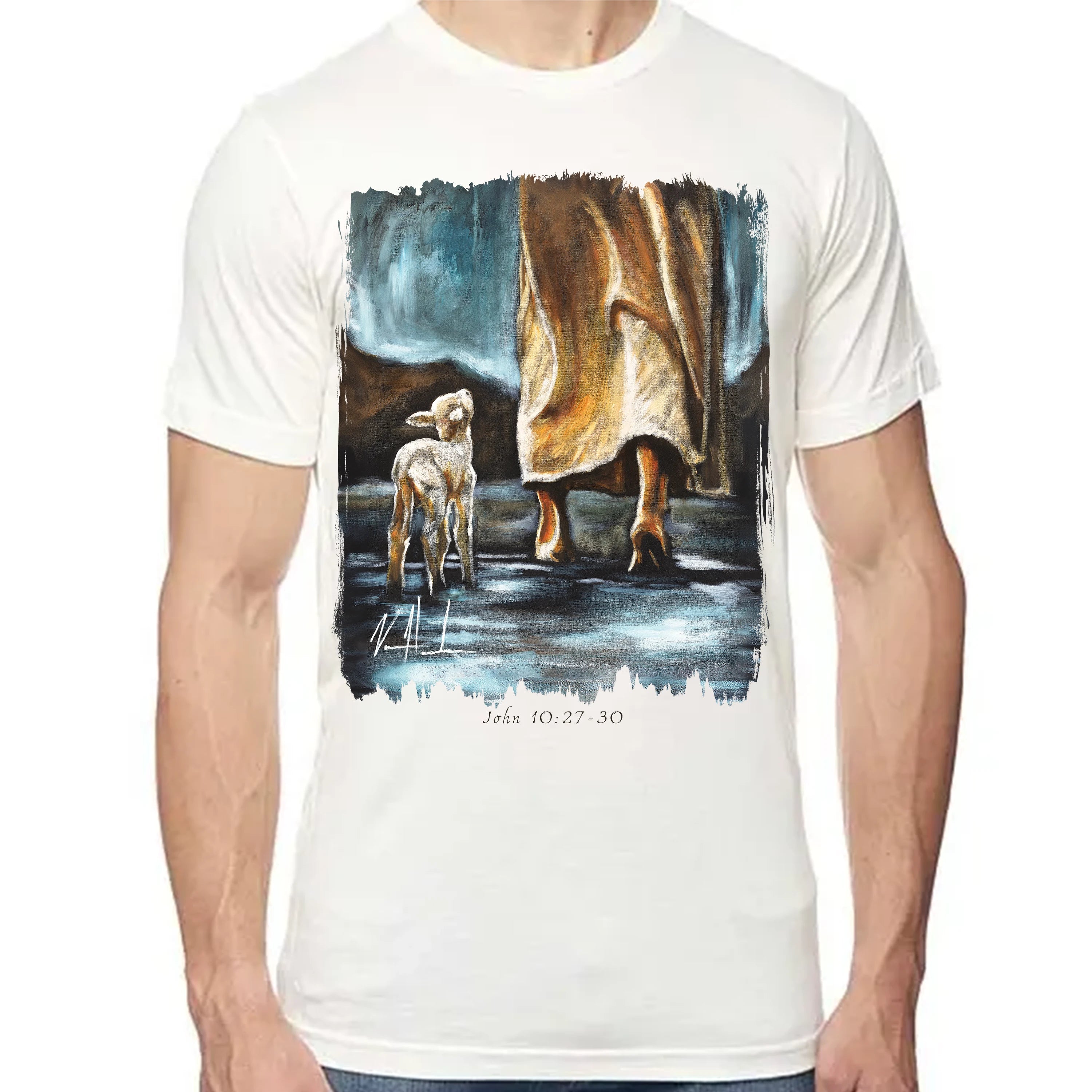 My Sheep Listen to My Voice - Unisex T (Premium Organic Fabric) Vanessa Horabuena Bamboo Natural Small