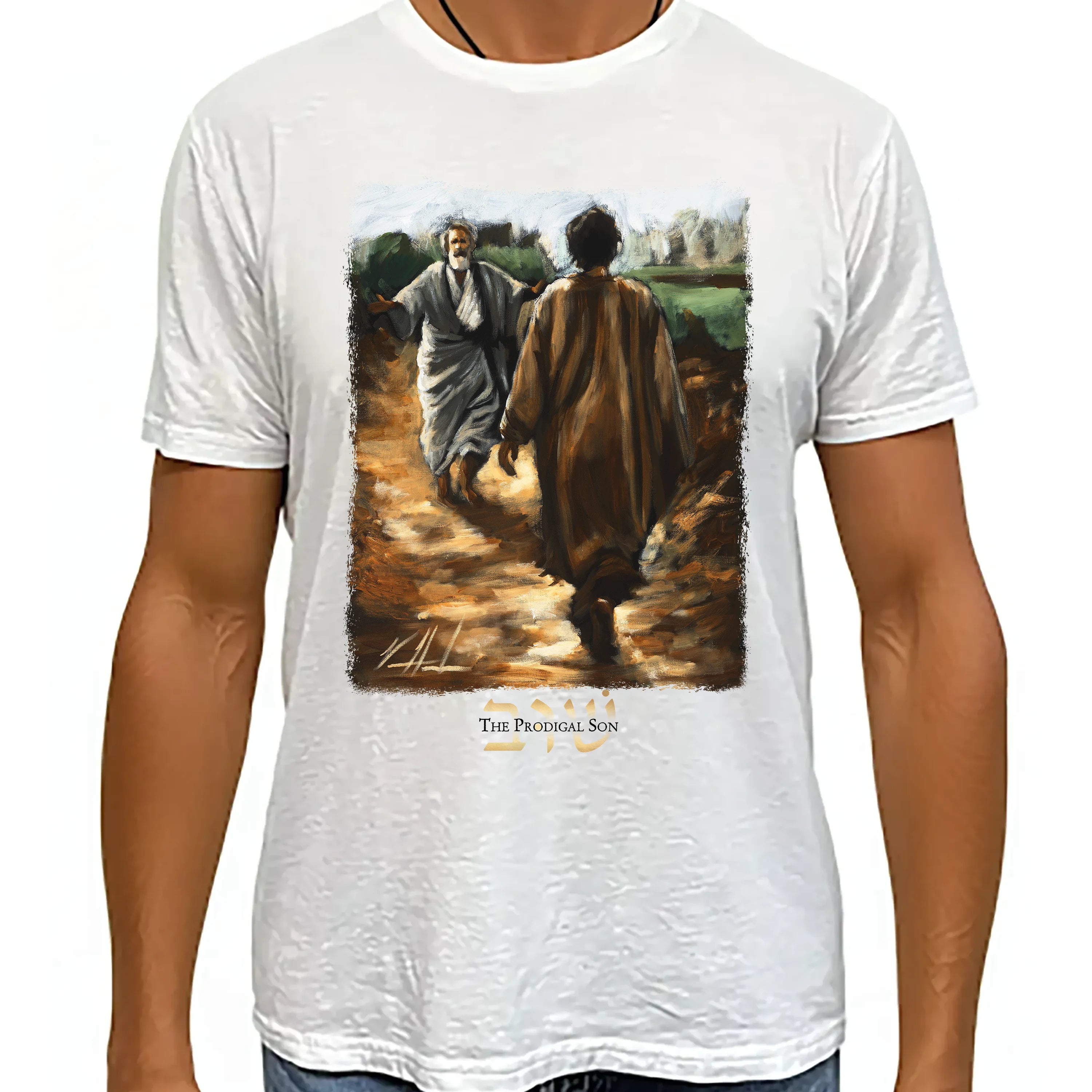 The Prodigal Son - Unisex T (Premium Organic Fabric) Vanessa Horabuena Bamboo White Small