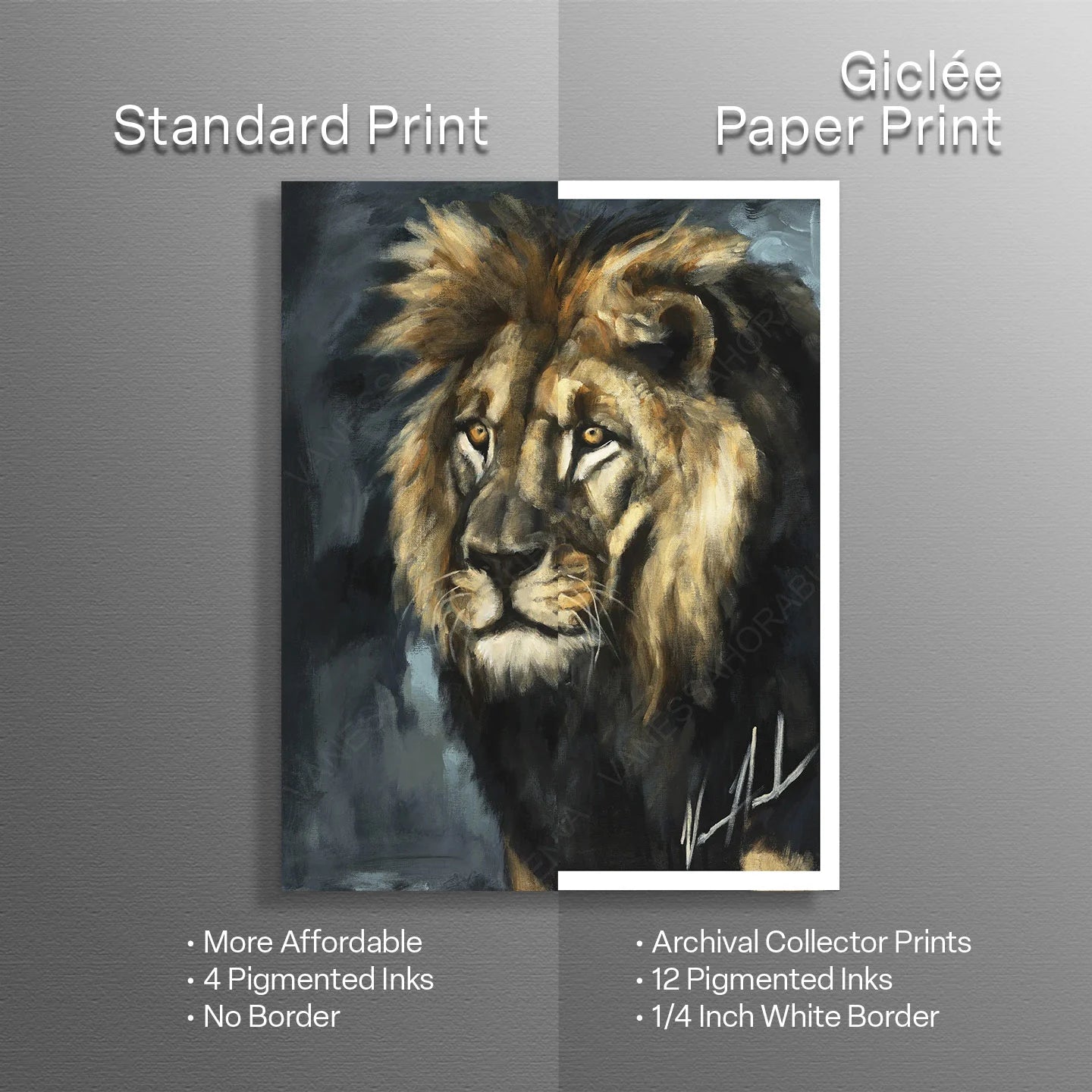 Walking in the Authority of the King Lion Art Print Vanessa Horabuena