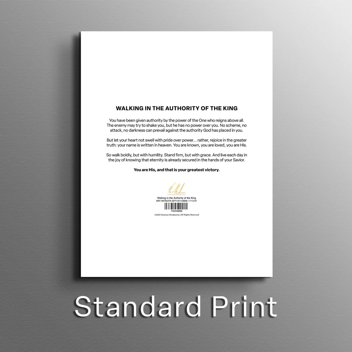 Walking in the Authority of the King Lion Art Print Vanessa Horabuena