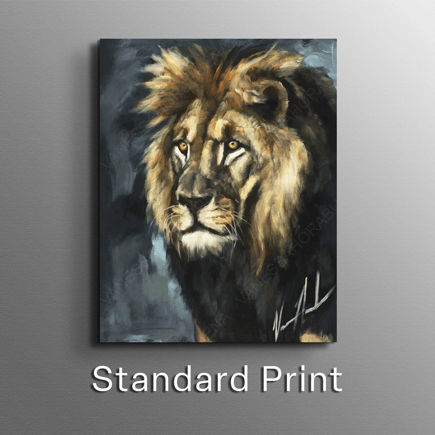 Walking in the Authority of the King Lion Art Print Vanessa Horabuena