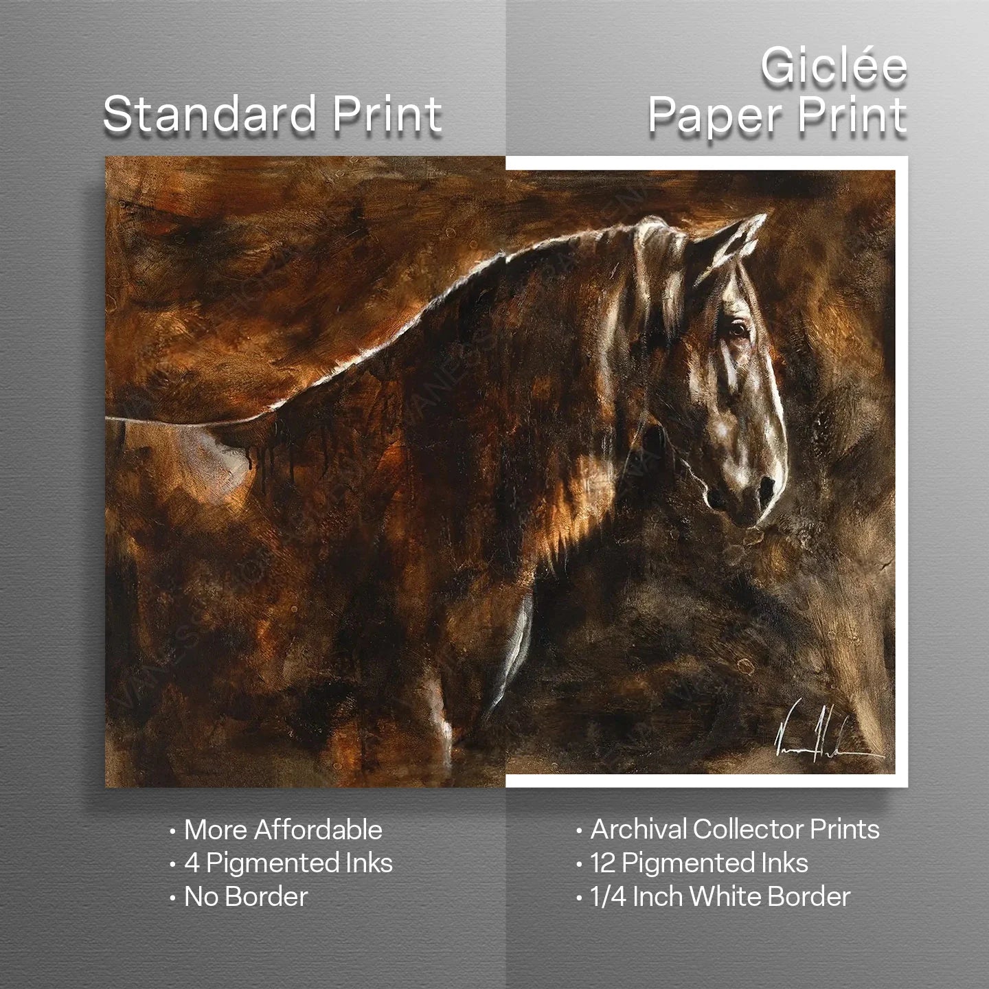 With a Calm and Steady Heart Horse Art Print Vanessa Horabuena