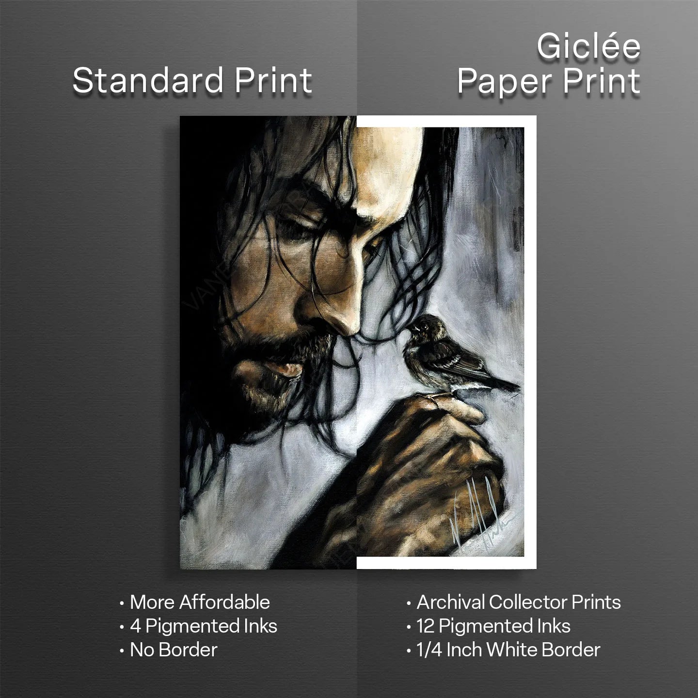 Watcher of the Sparrow Jesus Art Print Vanessa Horabuena