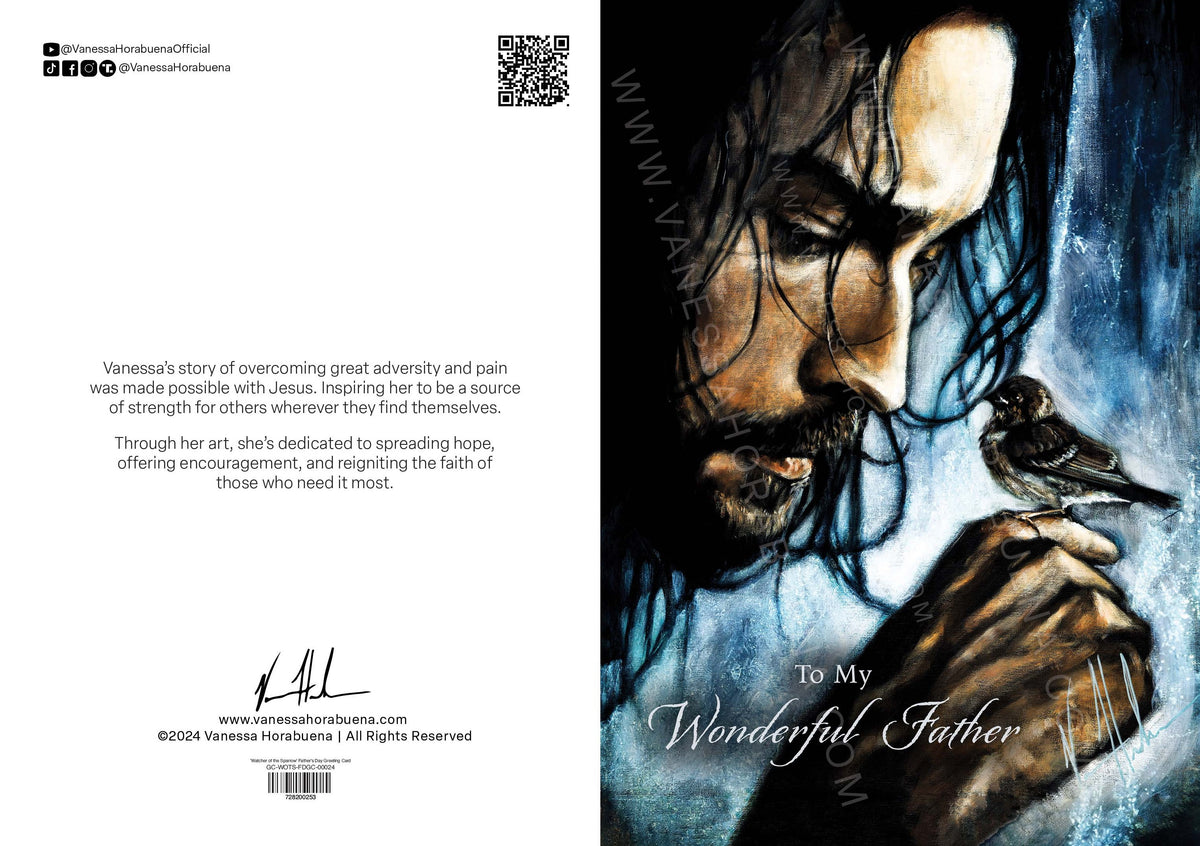 'Watcher of the Sparrow' Father's Day Greeting Card Vanessa Horabuena