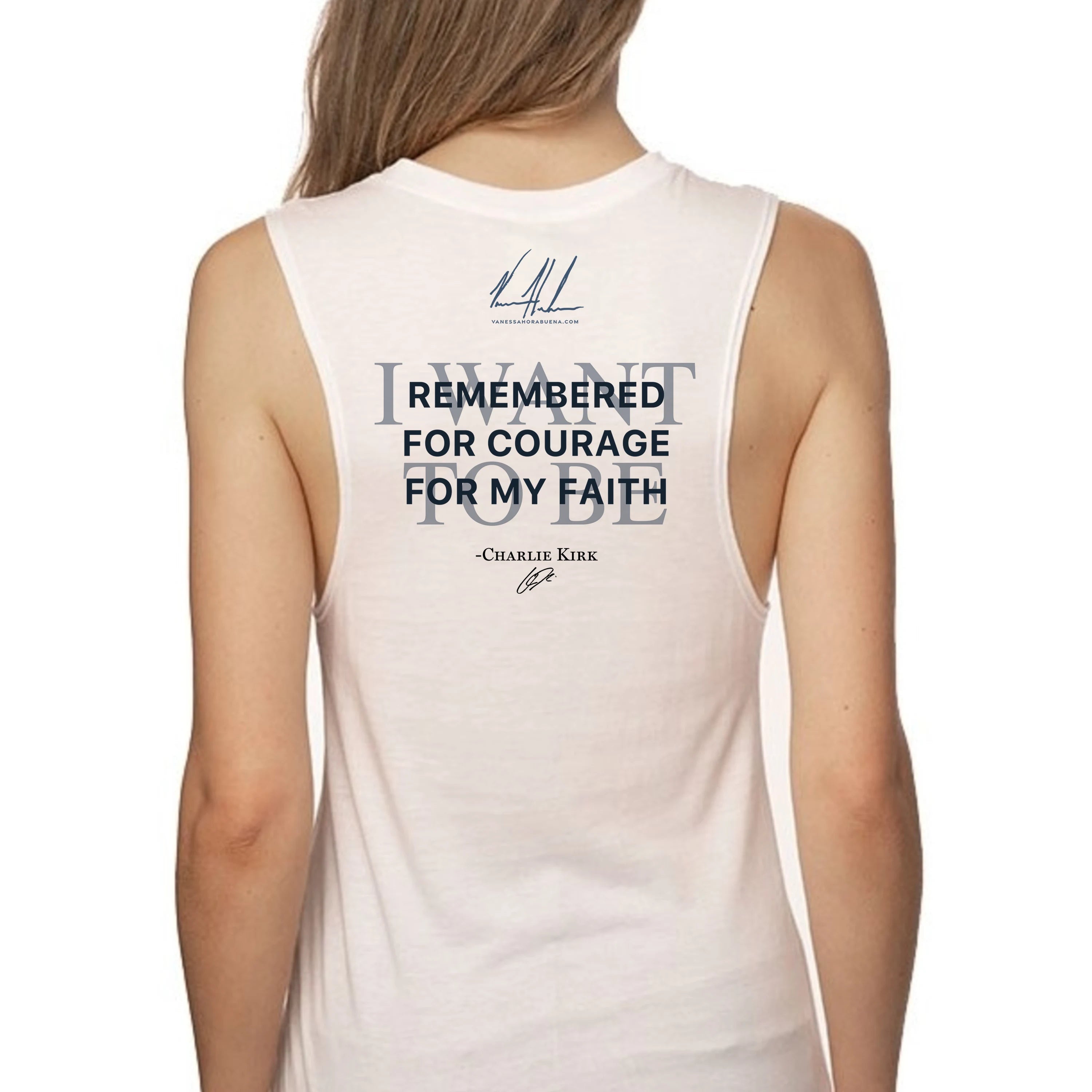 (PRE-ORDER) Charlie Kirk - The American Martyr - Women's Tank Top (Organic Bamboo) Organic Bamboo Vanessa Horabuena