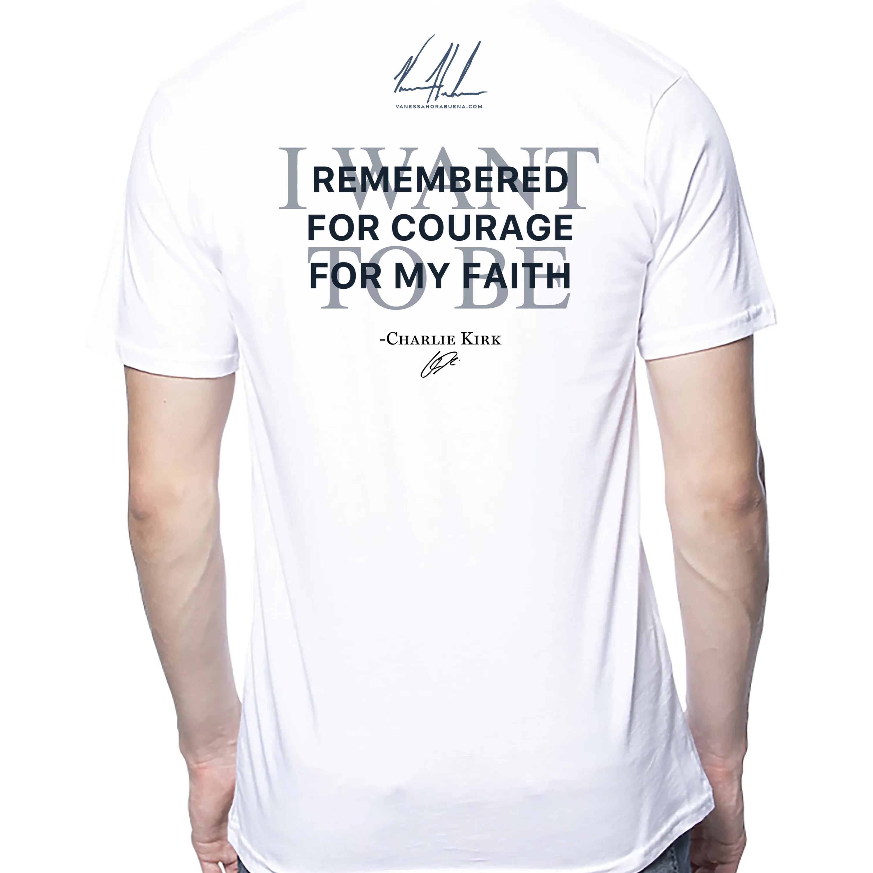 Charlie Kirk - The American Martyr - Unisex T (Premium Organic Fabric) Vanessa Horabuena