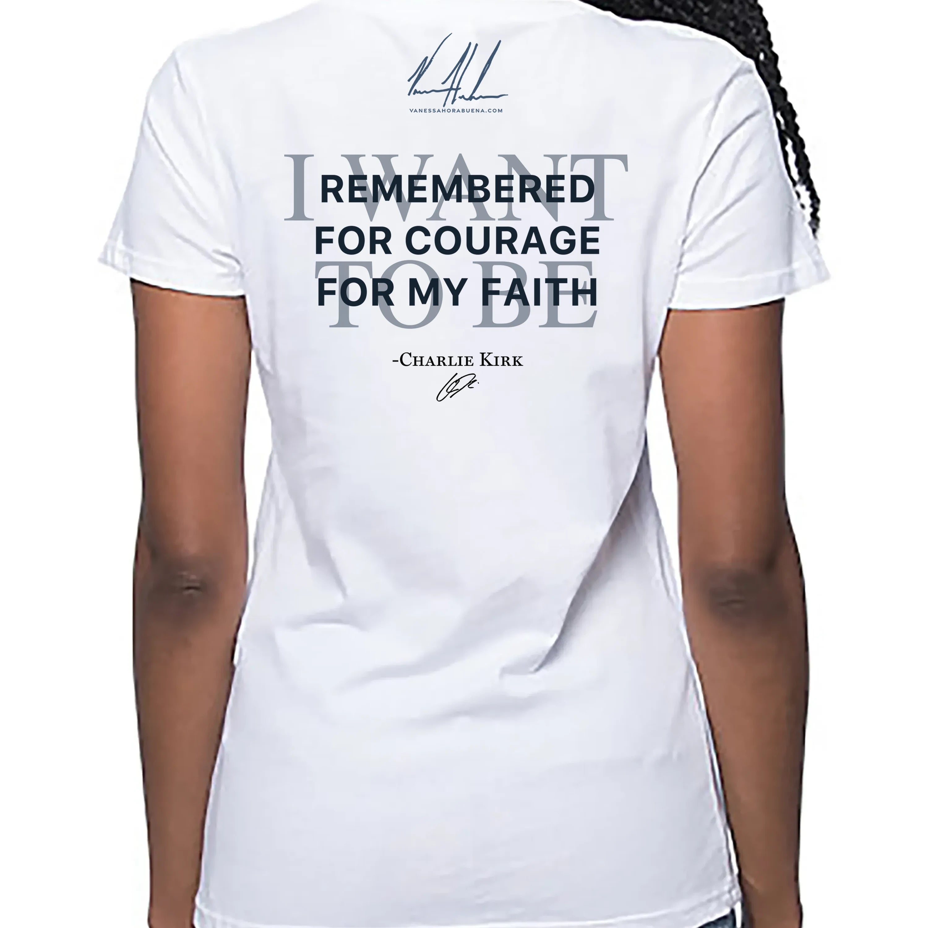 (PRE-ORDER) Women's T (Organic Bamboo) - Charlie Kirk - The American Martyr Organic Bamboo Vanessa Horabuena