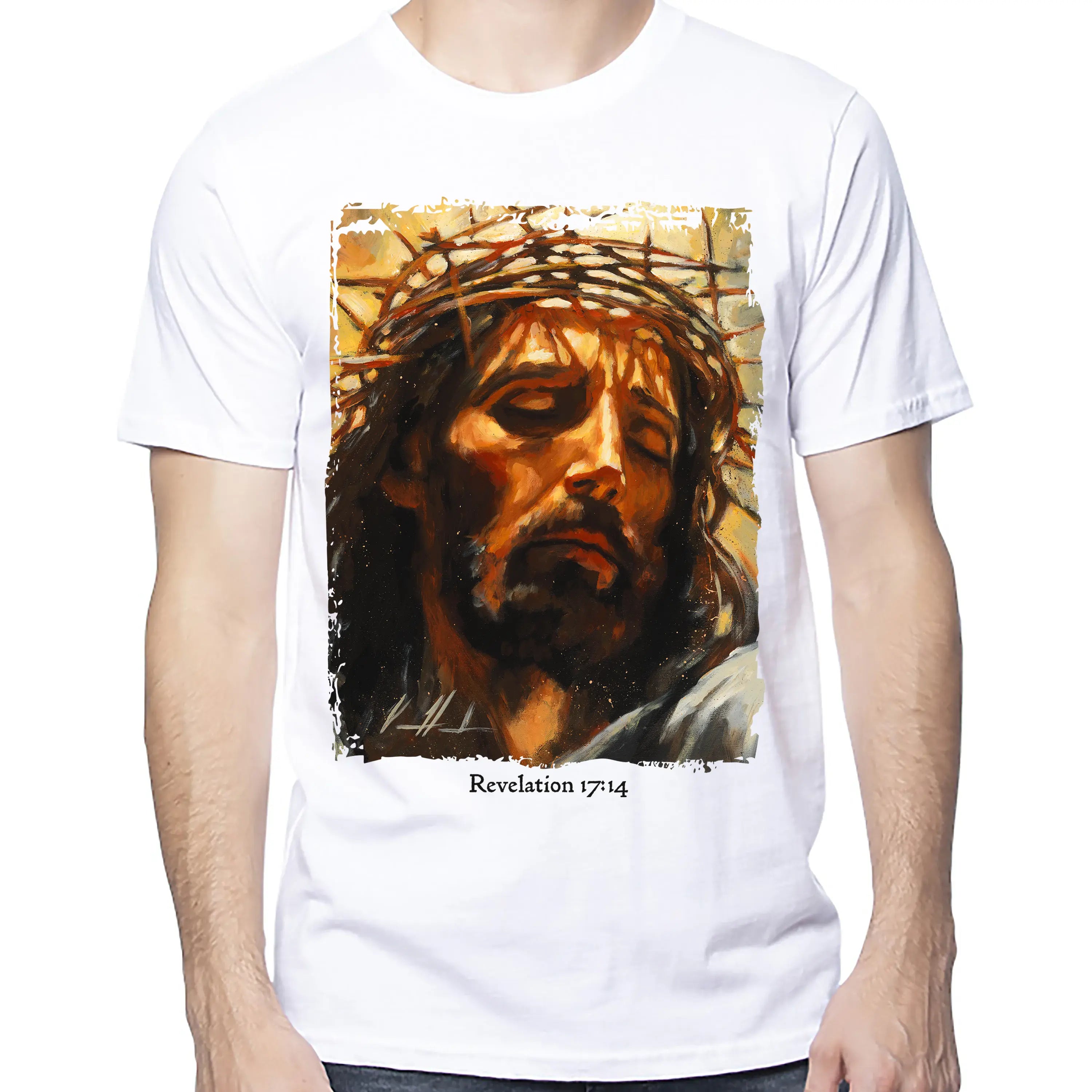 Christ Is King - Unisex T (Premium Organic Fabric) Vanessa Horabuena Bamboo White Small