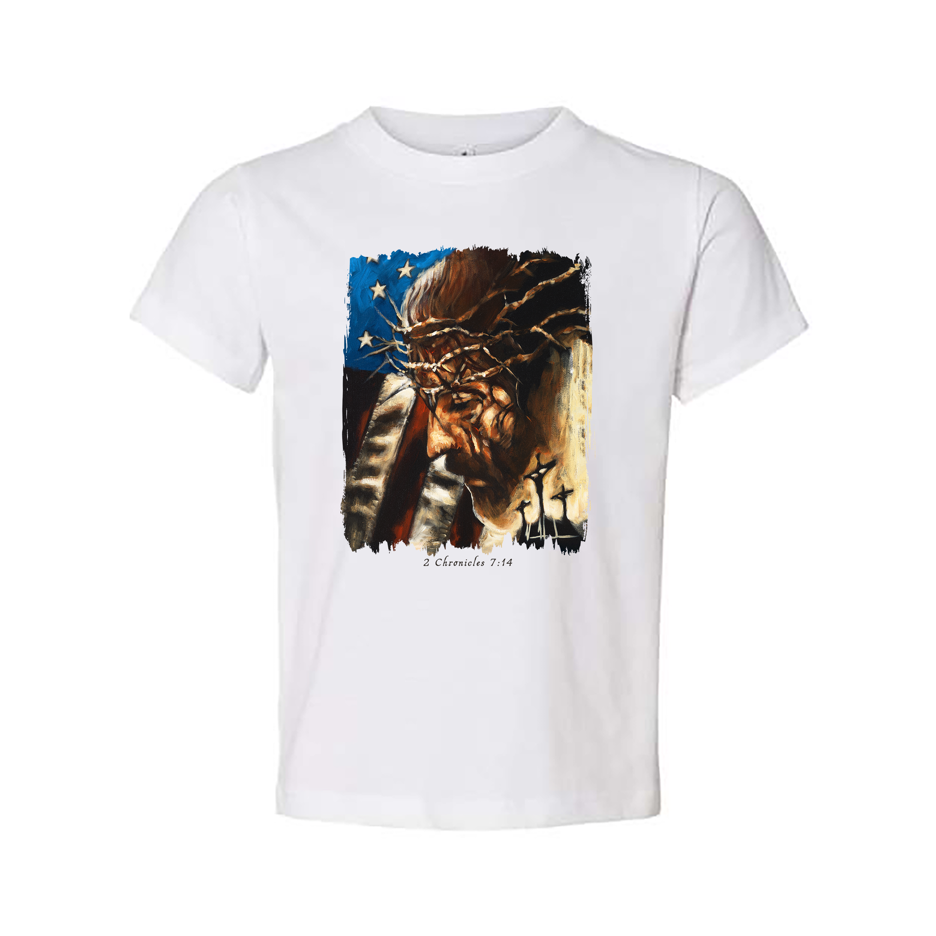 One Nation Under God - Kids T (Organic Cotton) Organic Cotton Vanessa Horabuena Toddler White 2T