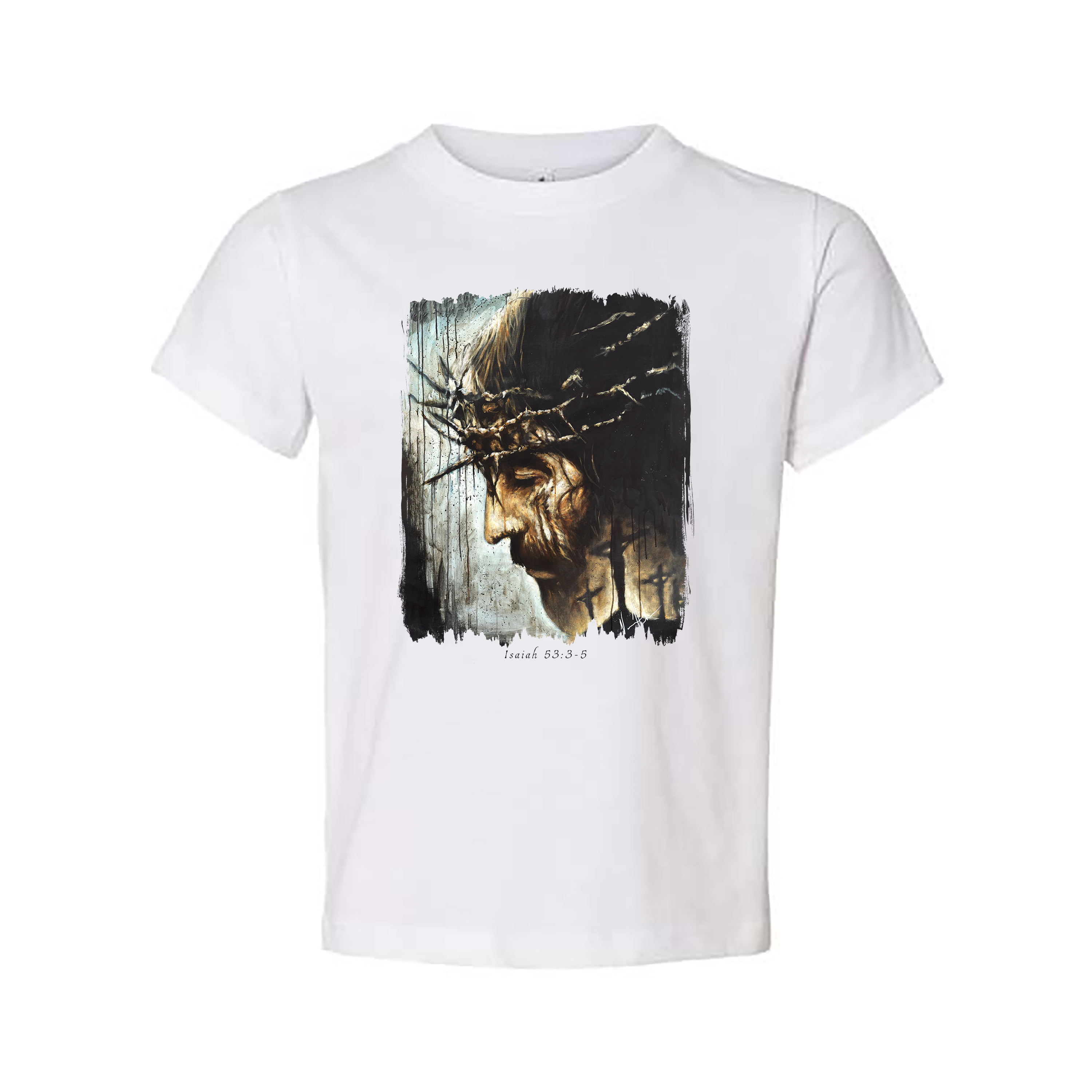 Kids T - Redeemer's Love With Crosses -(Organic Cotton) Organic Cotton Vanessa Horabuena Toddler White 2T