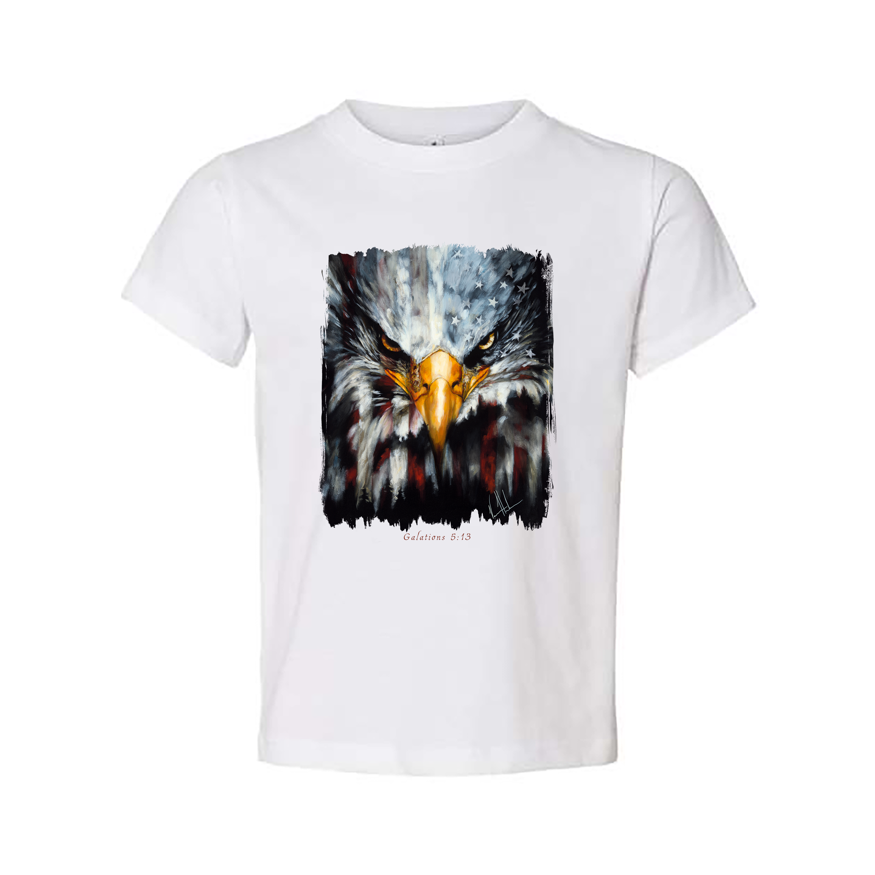 Stripes of Freedom - Kids T (Organic Cotton) Organic Cotton Vanessa Horabuena Toddler White 2T