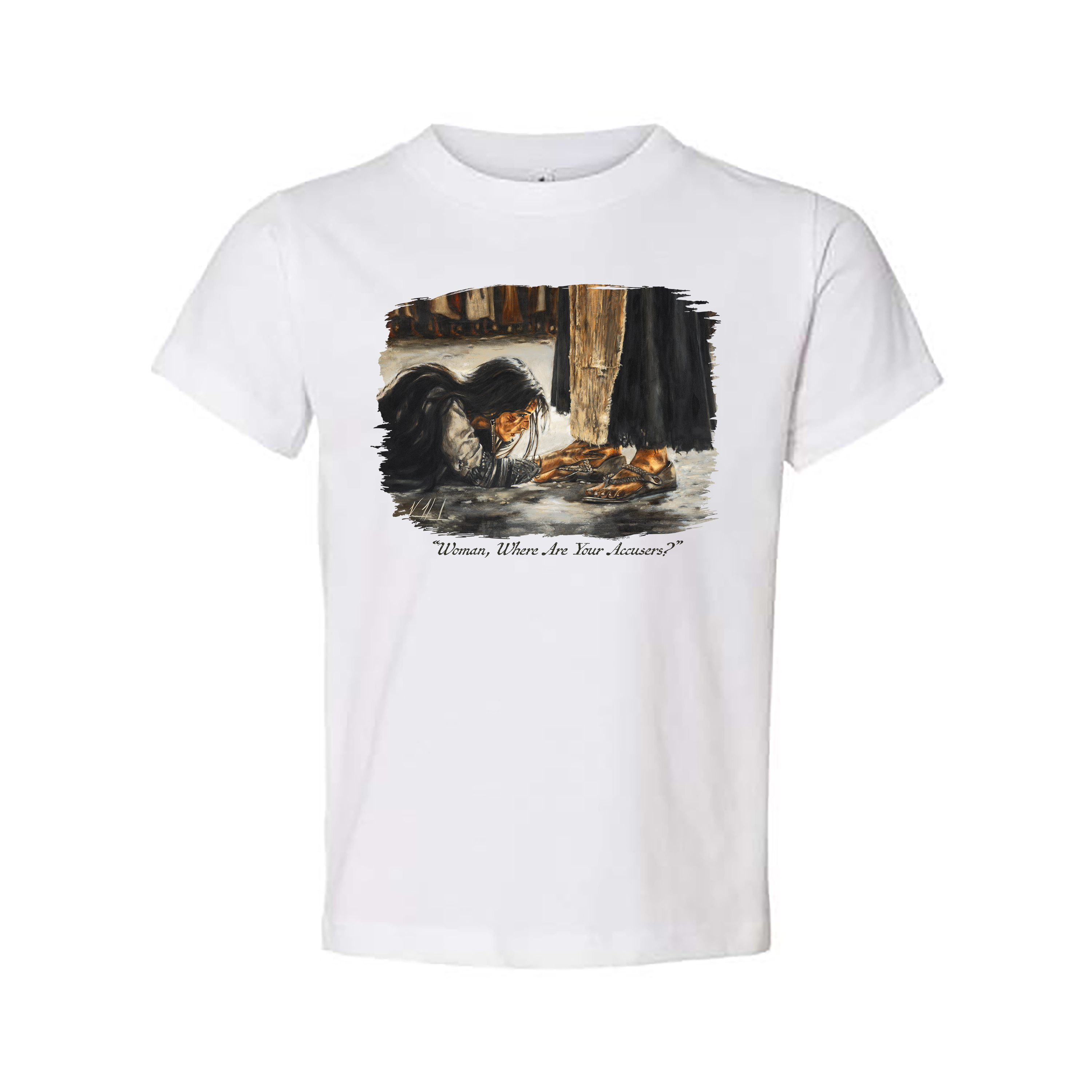 "Woman, Where Are Your Accusers?" - Kids T (Organic Cotton) Organic Cotton Vanessa Horabuena Toddler White 2T