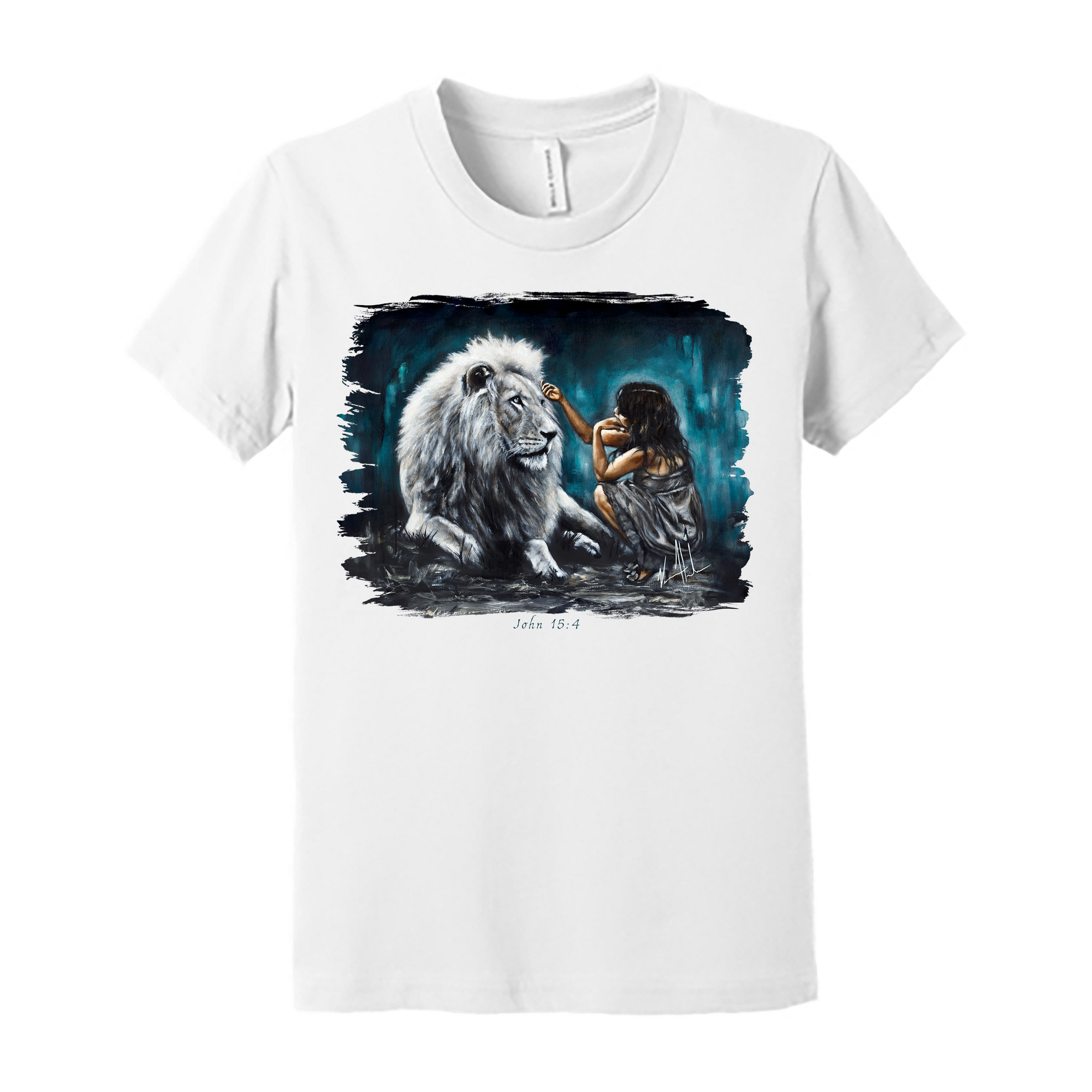 Intimacy with God (Blue Background) - Kids T (Organic Cotton) Organic Cotton Vanessa Horabuena Youth White Small