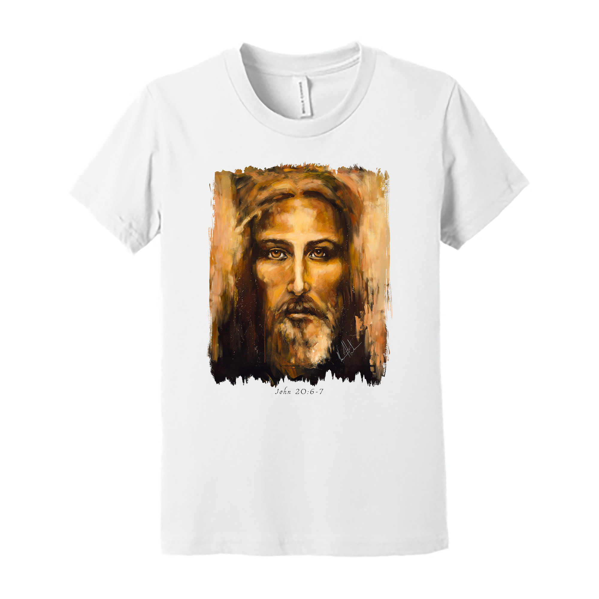 The Shroud of Turin - Resurrection Light - Kids T (Organic Cotton) Organic Cotton Vanessa Horabuena Youth White Small