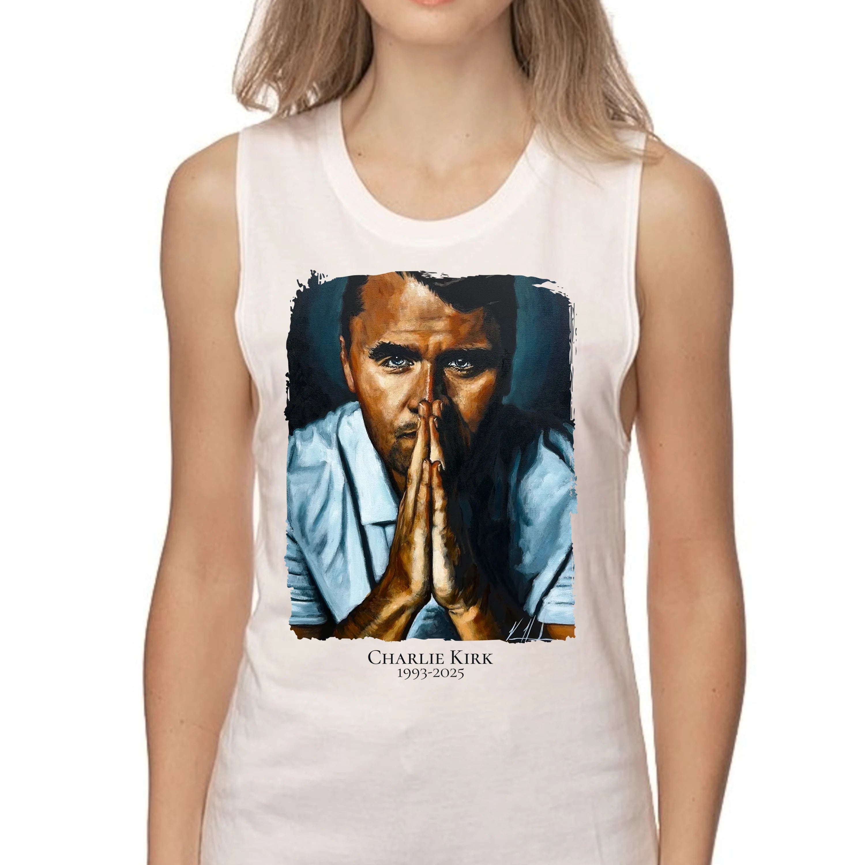 (PRE-ORDER) Charlie Kirk - A Hero's Tribute - Women's Tank Top (Organic Bamboo)