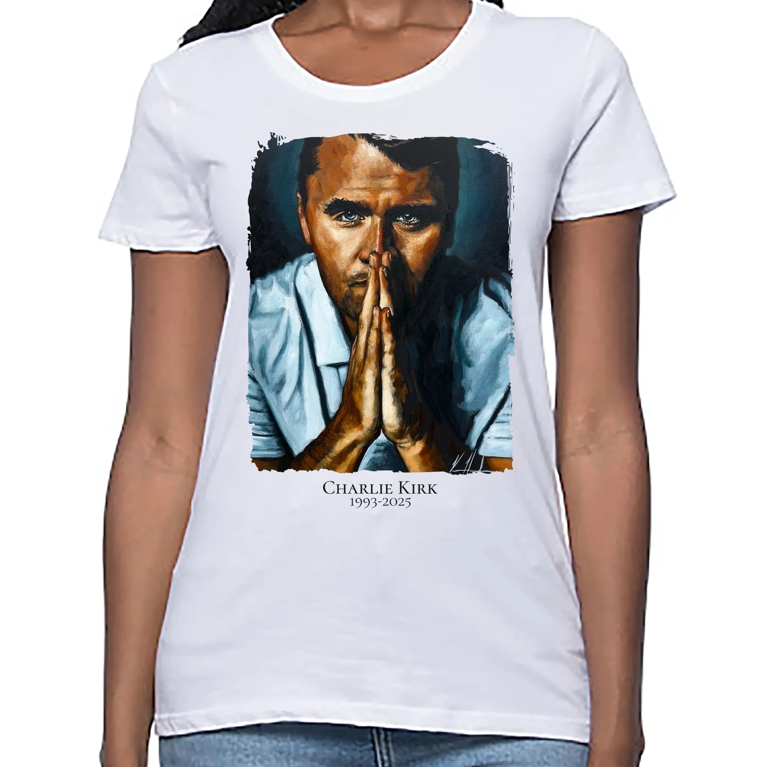 (PRE-ORDER) Women's T (Organic Bamboo) - Charlie Kirk - A Hero's Tribute