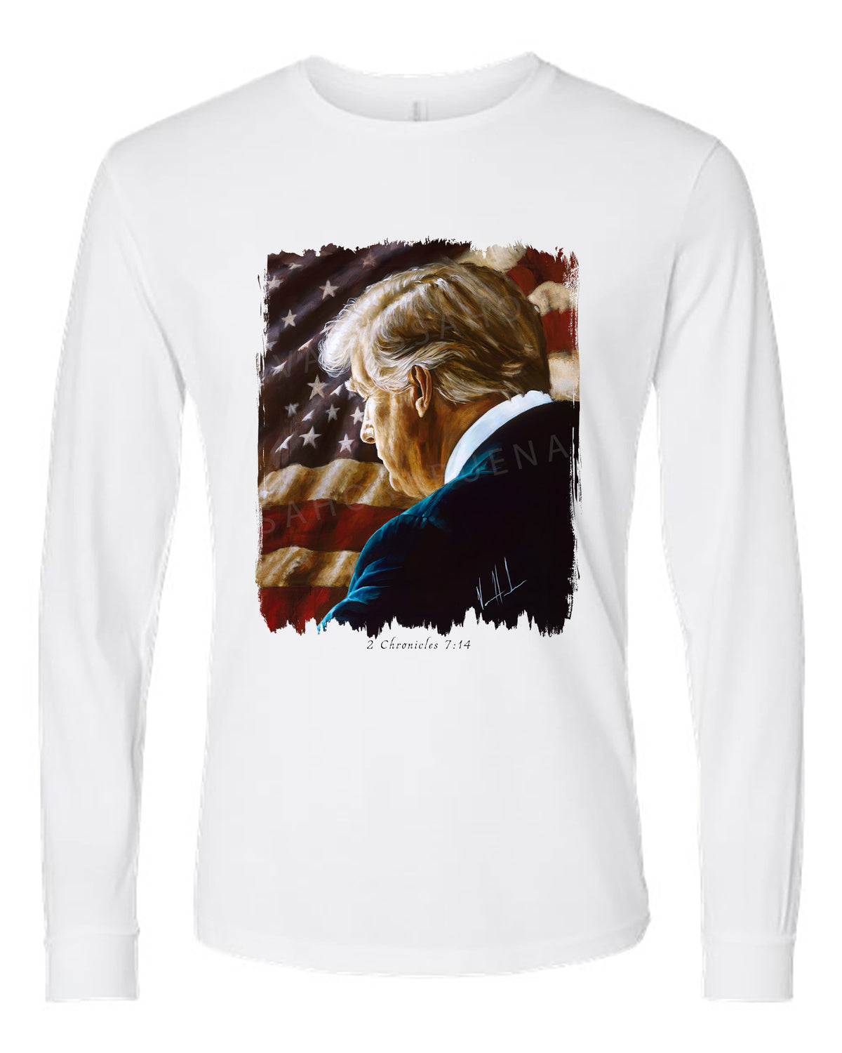 Prayers for Our Nation - Unisex T-Shirt Vanessa Horabuena Long Sleeve White Small