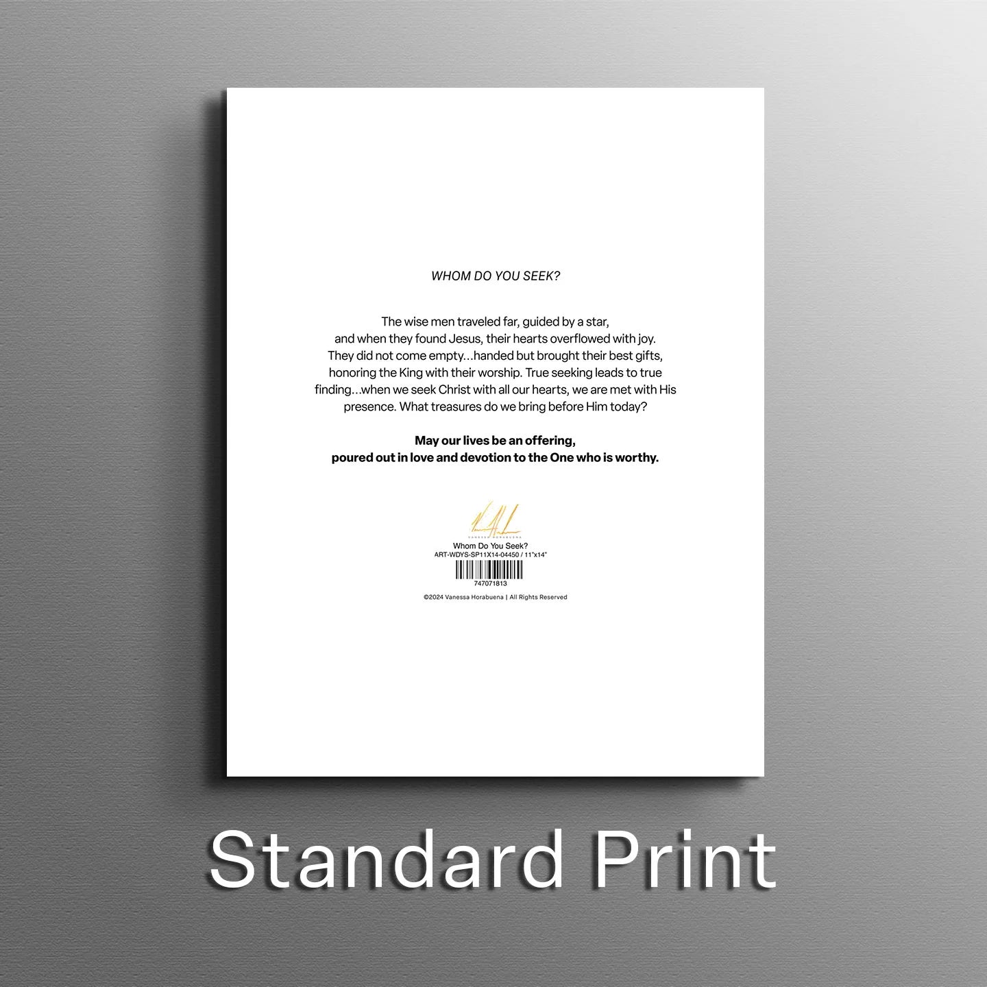 Whom Do You Seek? Jesus Art Print Vanessa Horabuena