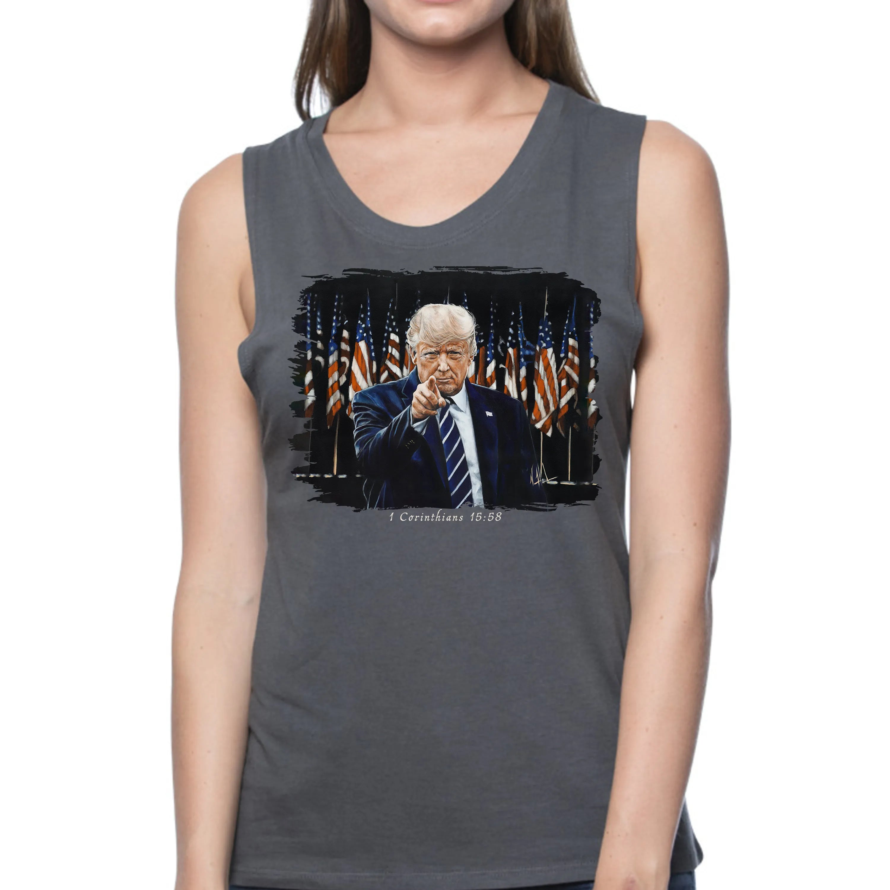 The Call to Greatness - Women's Tank Top (Organic Bamboo) Vanessa Horabuena Short Sleeve Pewter (Grey) XS