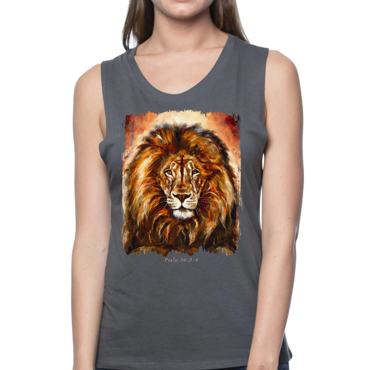 King of Heaven (Glorious Reign) - Women's Tank Top (Organic Bamboo) Vanessa Horabuena Short Sleeve Pewter (Grey) XS