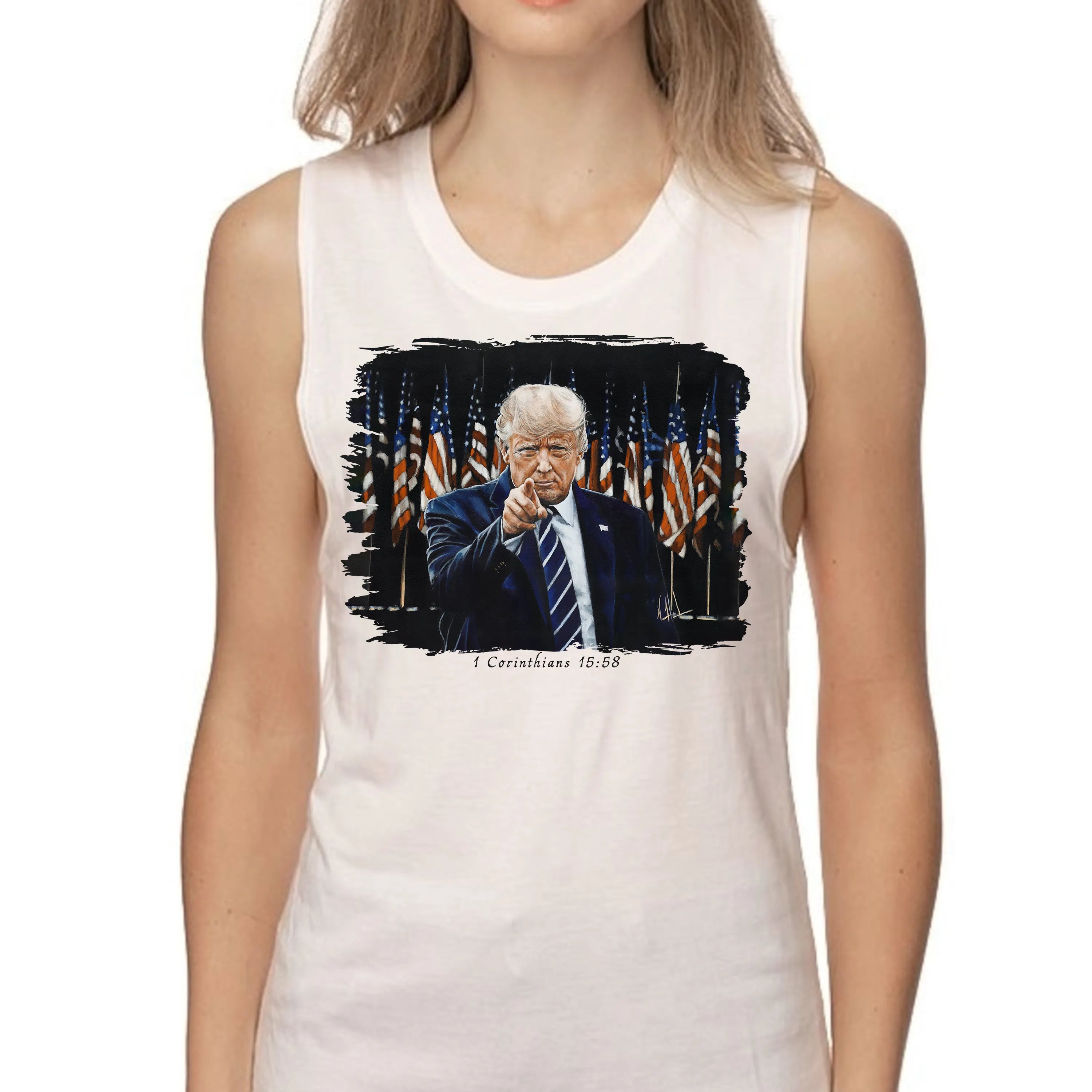 The Call to Greatness - Women's Tank Top (Organic Bamboo) Vanessa Horabuena Short Sleeve Frost (White) XS