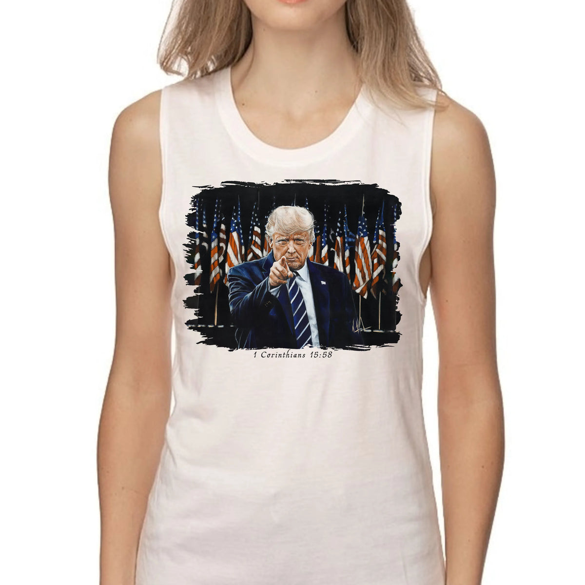 The Call to Greatness - Women's Tank Top (Organic Bamboo) Vanessa Horabuena Short Sleeve Frost (White) XS