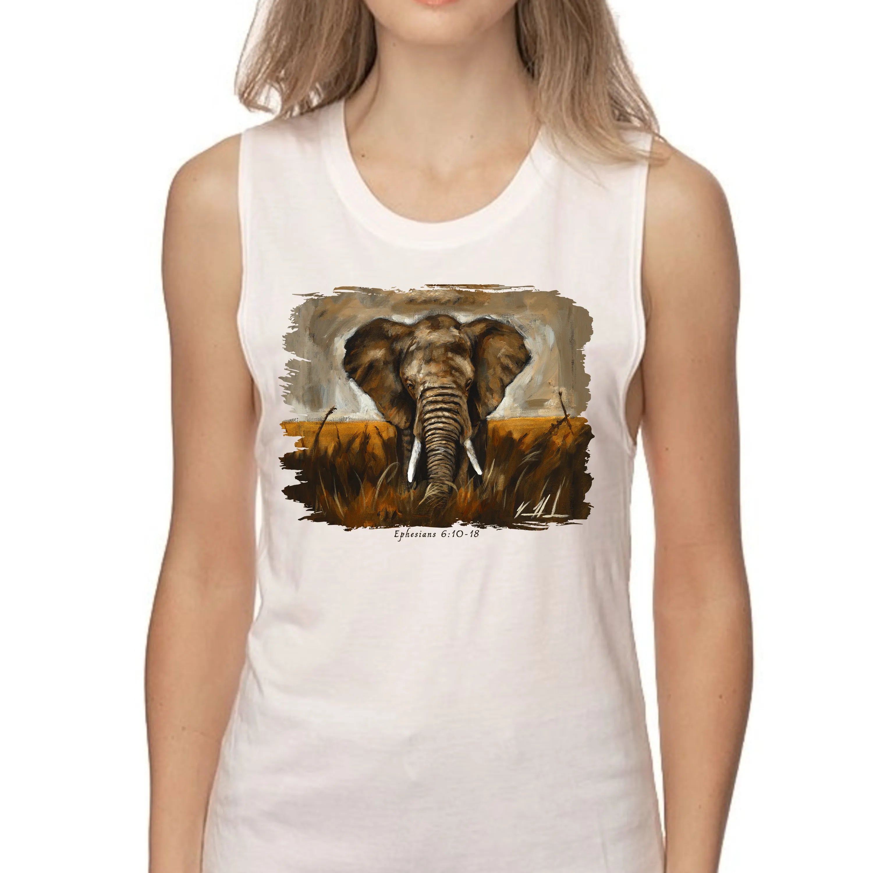 Stand Your Ground - Women's Tank Top (Organic Bamboo) Organic Bamboo Vanessa Horabuena Short Sleeve Frost (White) XS
