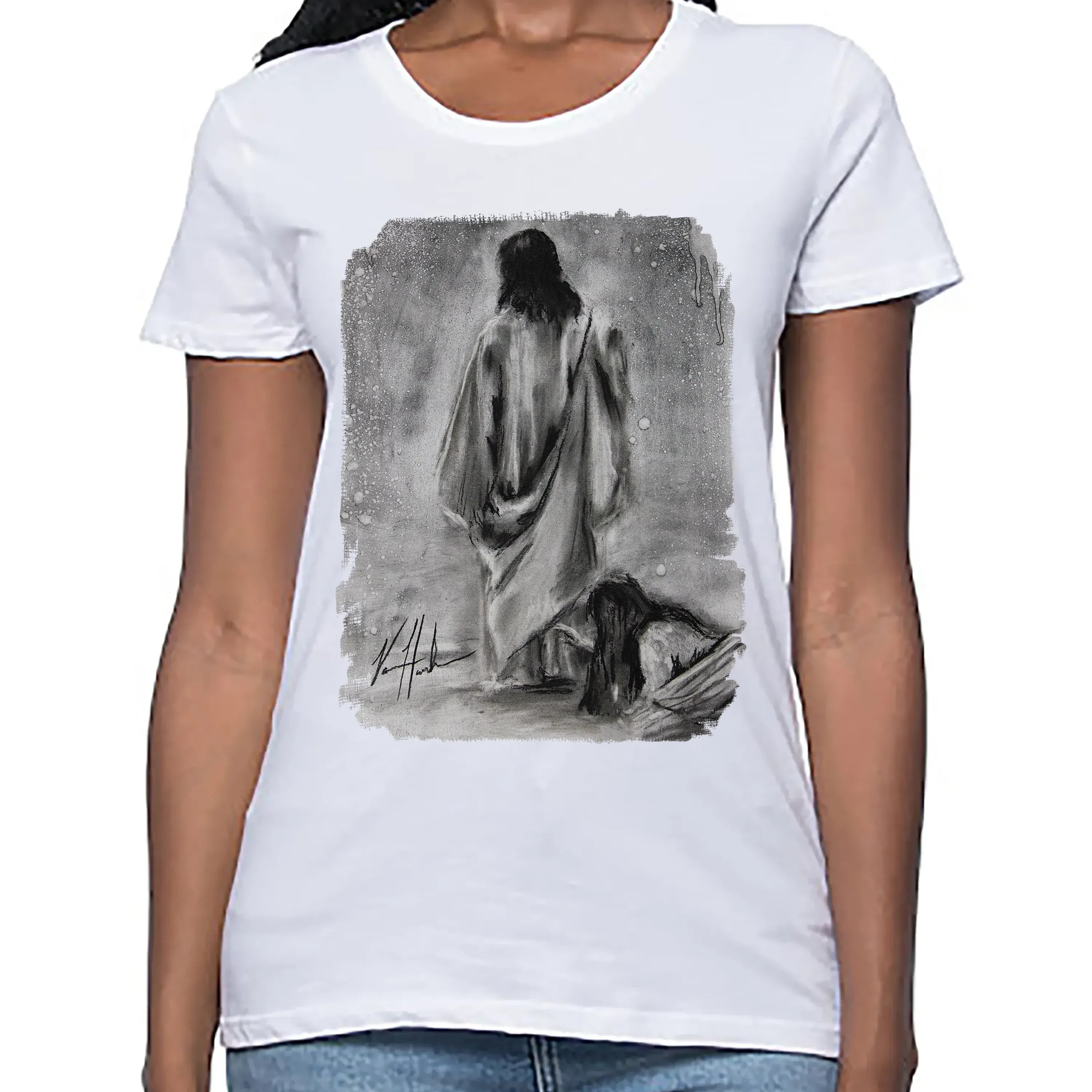 Women's T (Organic Bamboo) - Jesus Healer (Sketch)