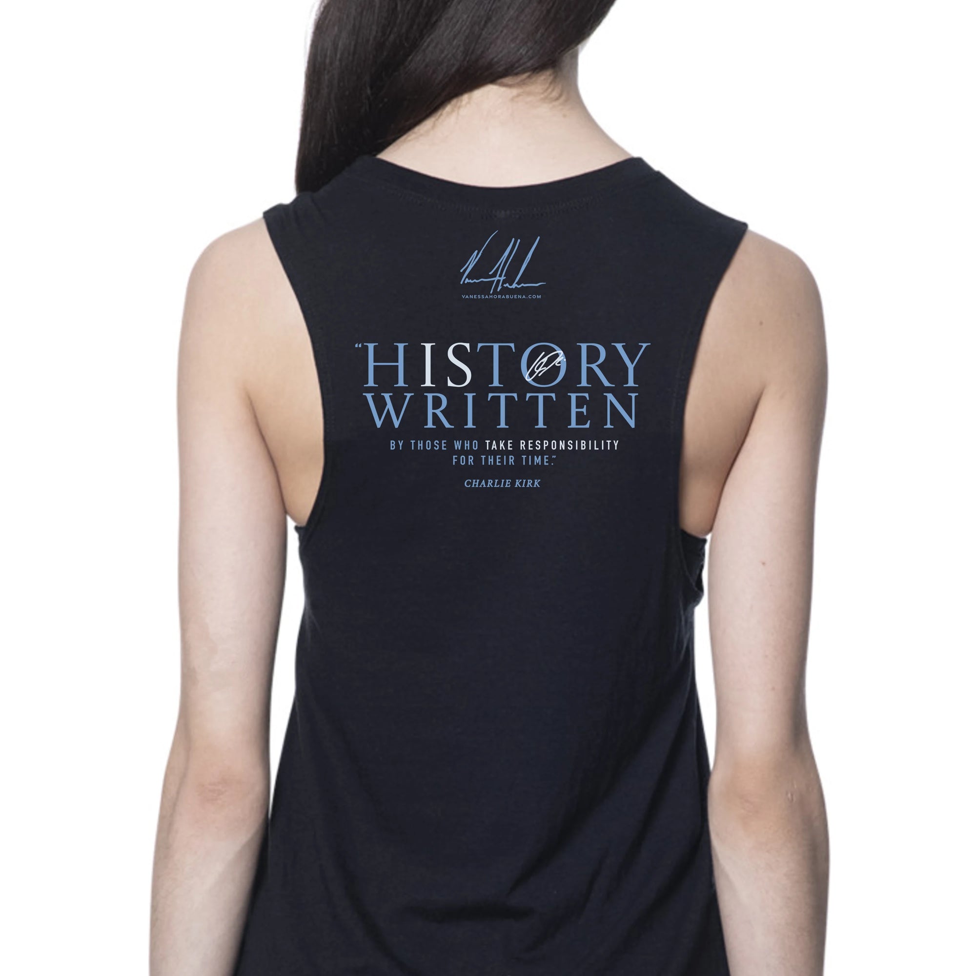 Charlie Kirk - A Patriot's Tribute - Women's Tank Top (Organic Bamboo) Organic Bamboo Vanessa Horabuena