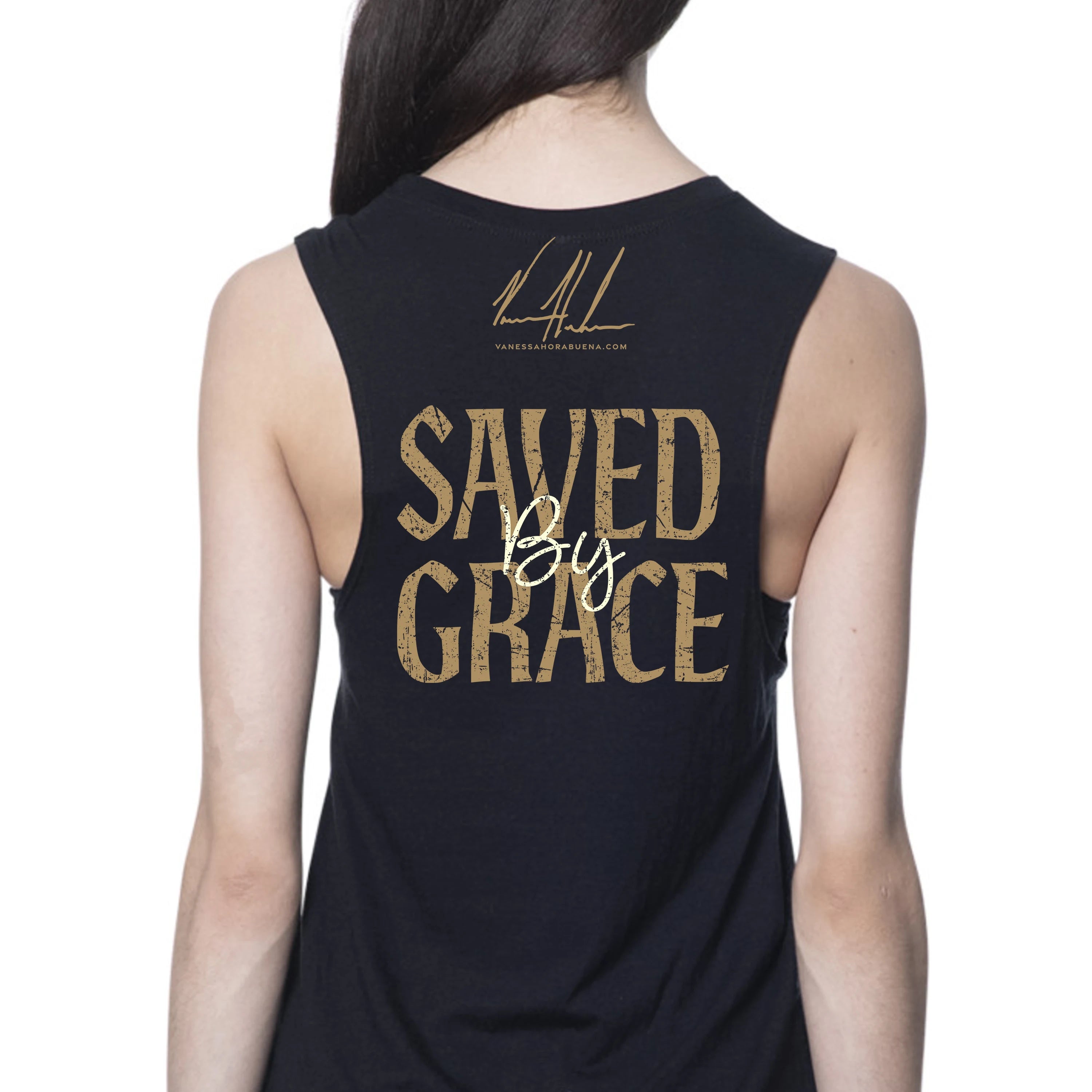 Saved By Grace - Women's Tank Top (Organic Bamboo) Organic Bamboo Vanessa Horabuena