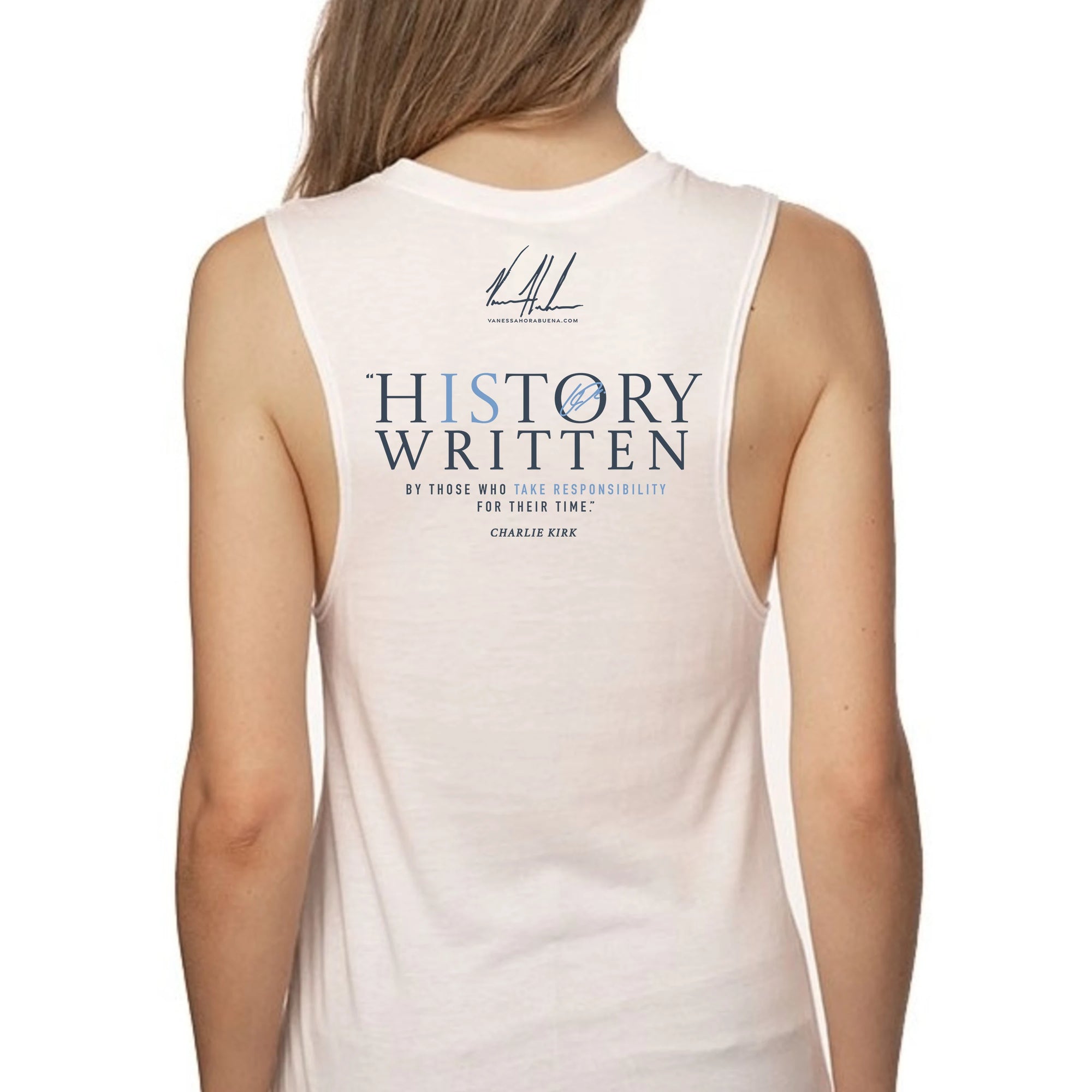 Charlie Kirk - A Patriot's Tribute - Women's Tank Top (Organic Bamboo) Organic Bamboo Vanessa Horabuena