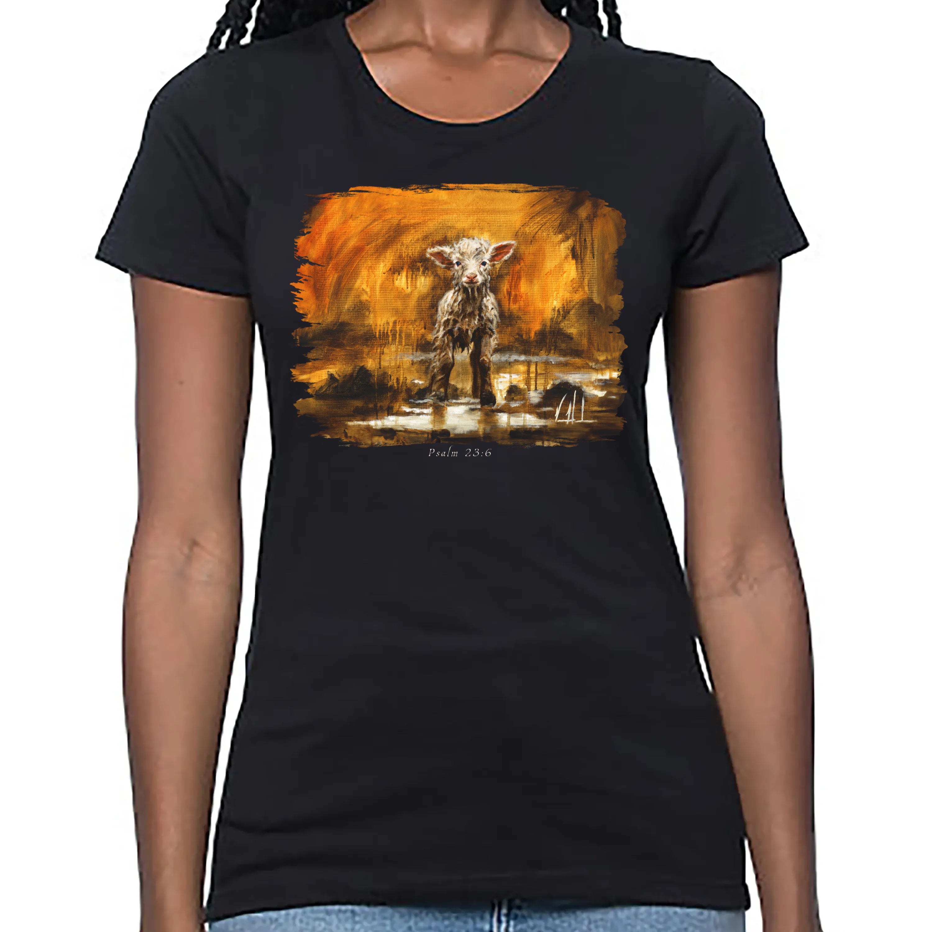 Your Love Never Fails - Women's T (Organic Bamboo) Organic Bamboo Vanessa Horabuena Short Sleeve Eclipse (Black) XS