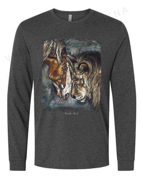 Courage & Strength - Unisex T-Shirt Vanessa Horabuena Long Sleeve Charcoal Small