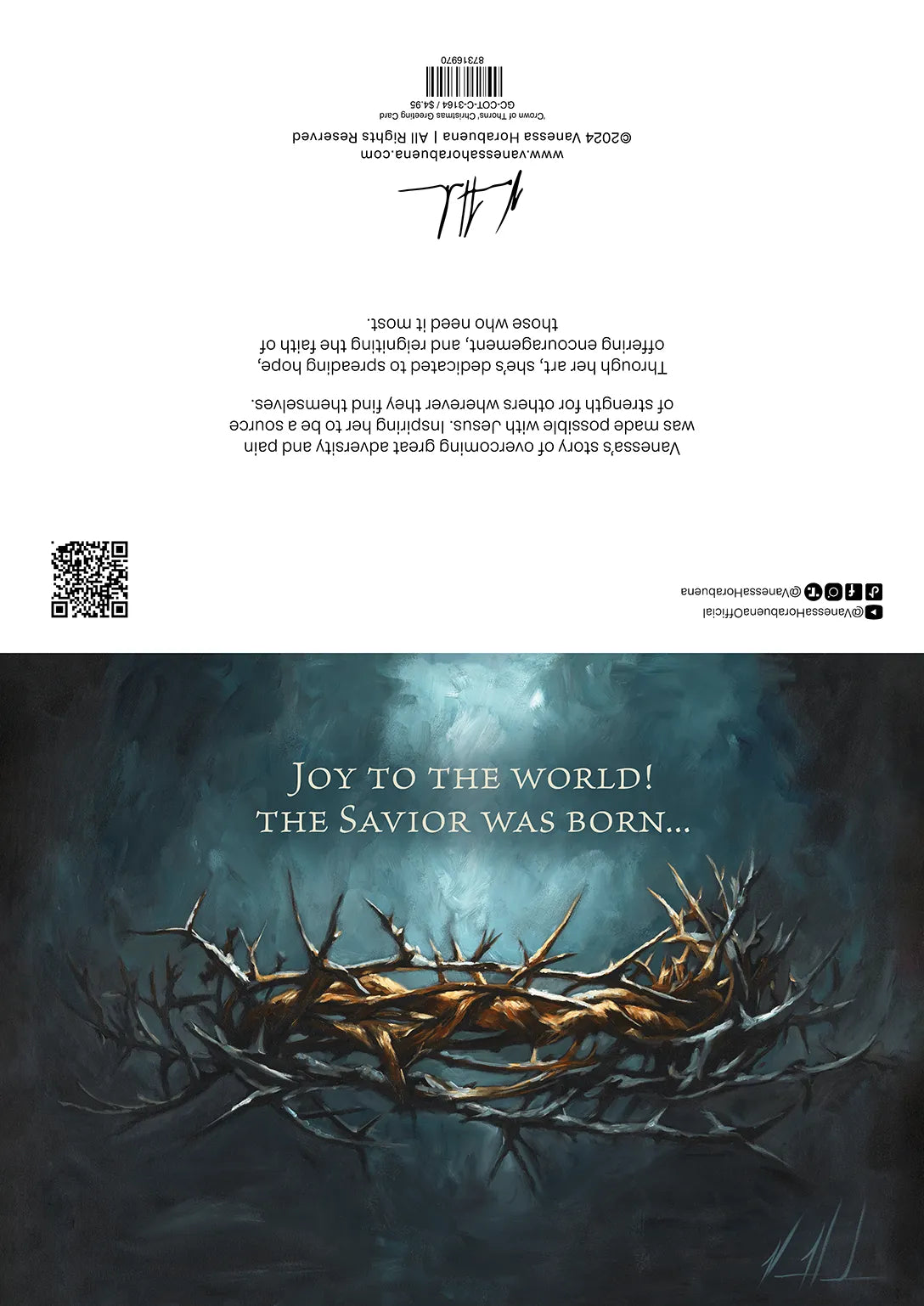 'Crown of Thorns' Christmas Greeting Card