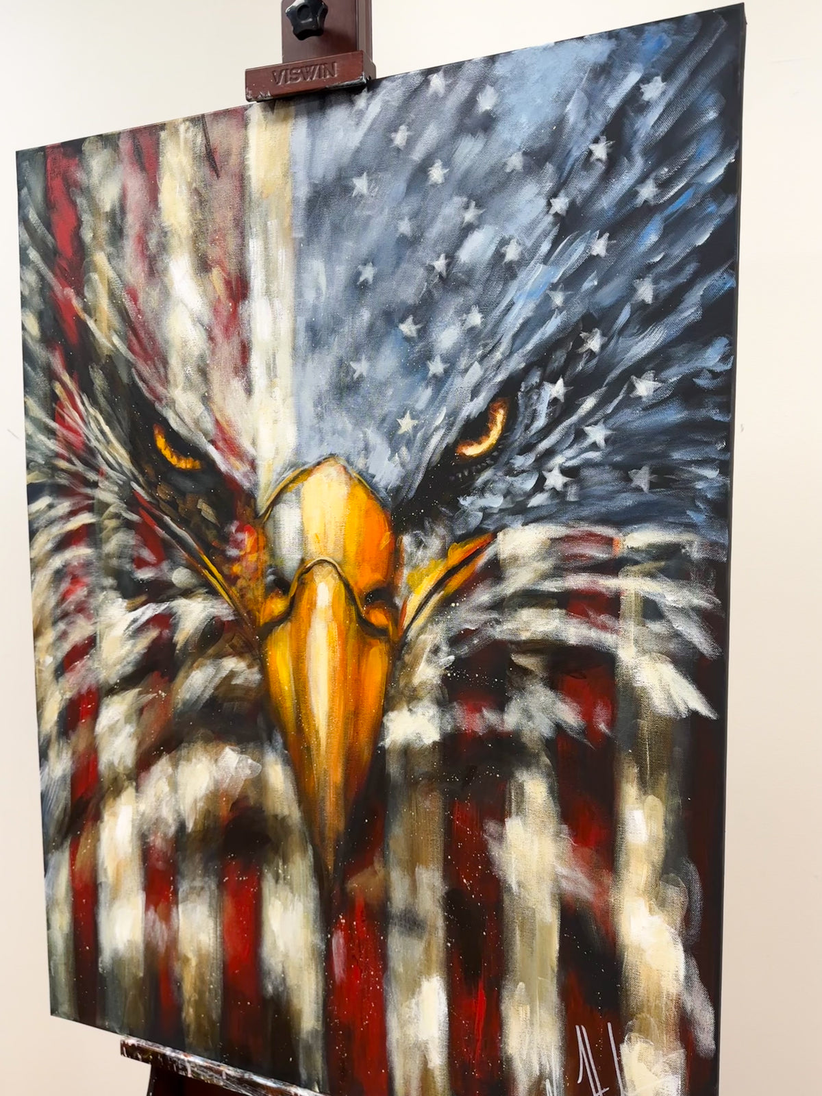 Stripes of Freedom - 30”x40” Acrylic Painting