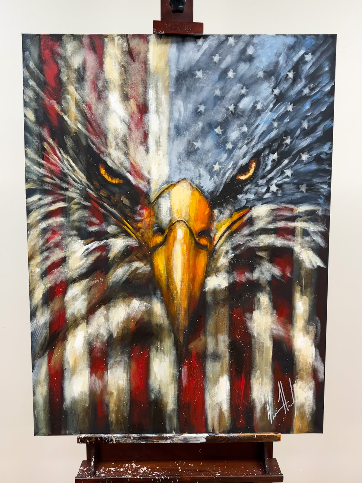 Stripes of Freedom - 30”x40” Acrylic Painting