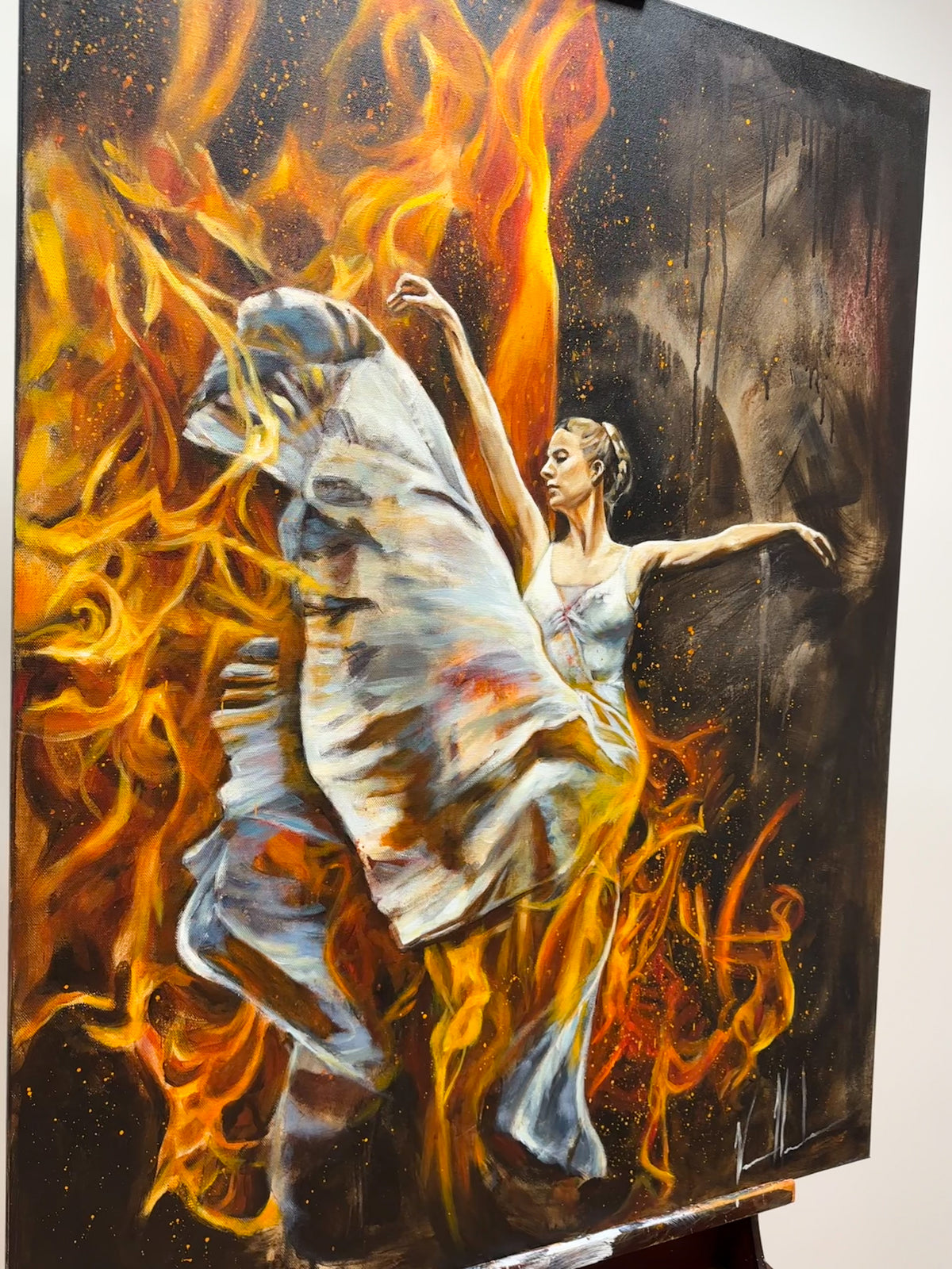A Burning Flame Within - 30”x40” Original Acrylic Painting
