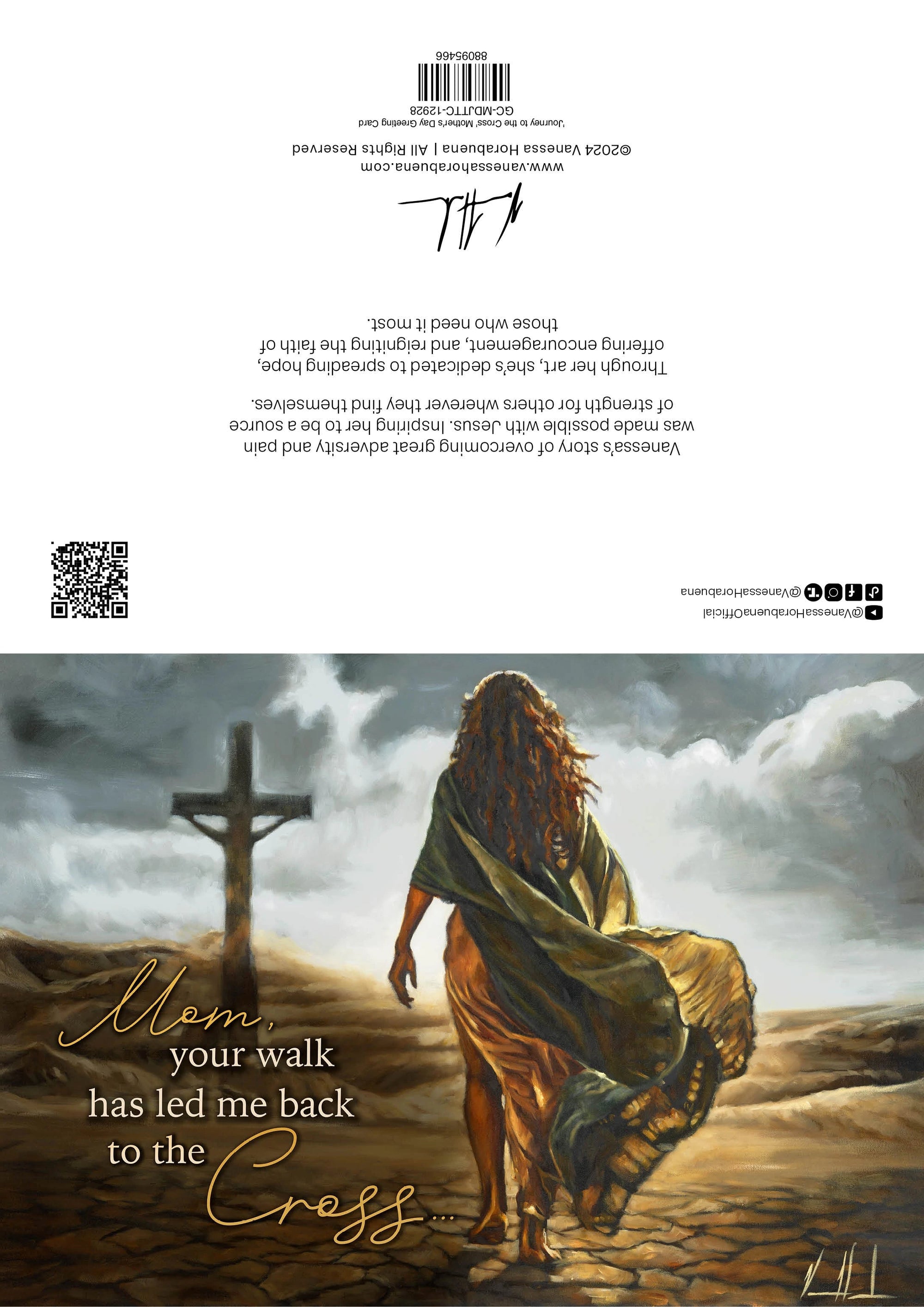 'Journey to the Cross' Mother's Day Greeting Card 2026 Vanessa Horabuena