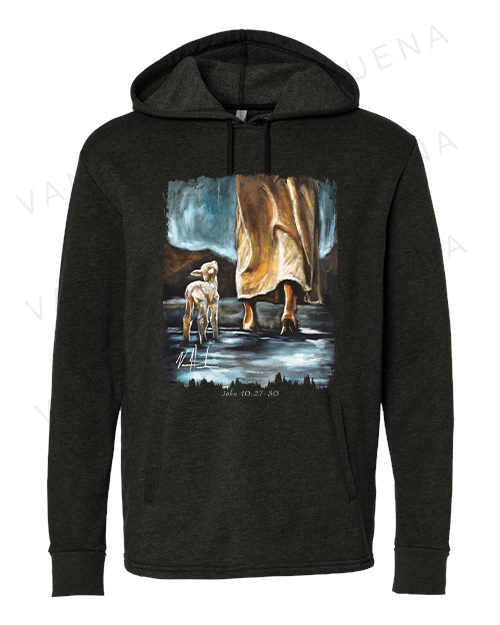 My Sheep Listen to My Voice - Unisex Hoodie Poly-Blend Vanessa Horabuena Black Small