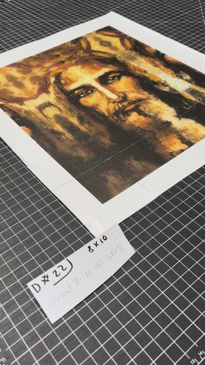 D#. 22 - Shroud of Turin - In His Glory - 8"x10" Canvas Print Vanessa Horabuena